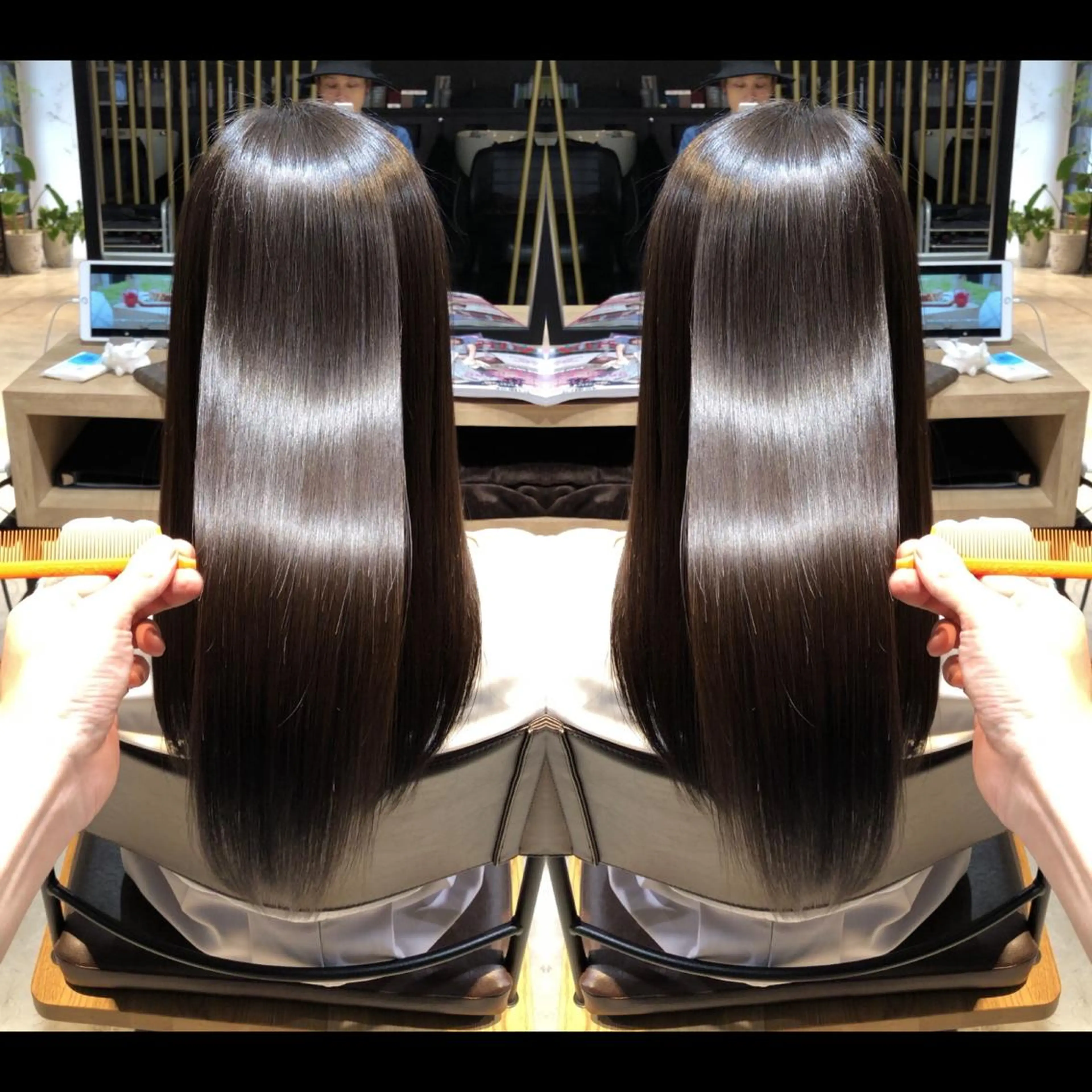 セミロング ✨髪質改善　美髪✨ 縮毛　井上 大誠のヘアスタイル