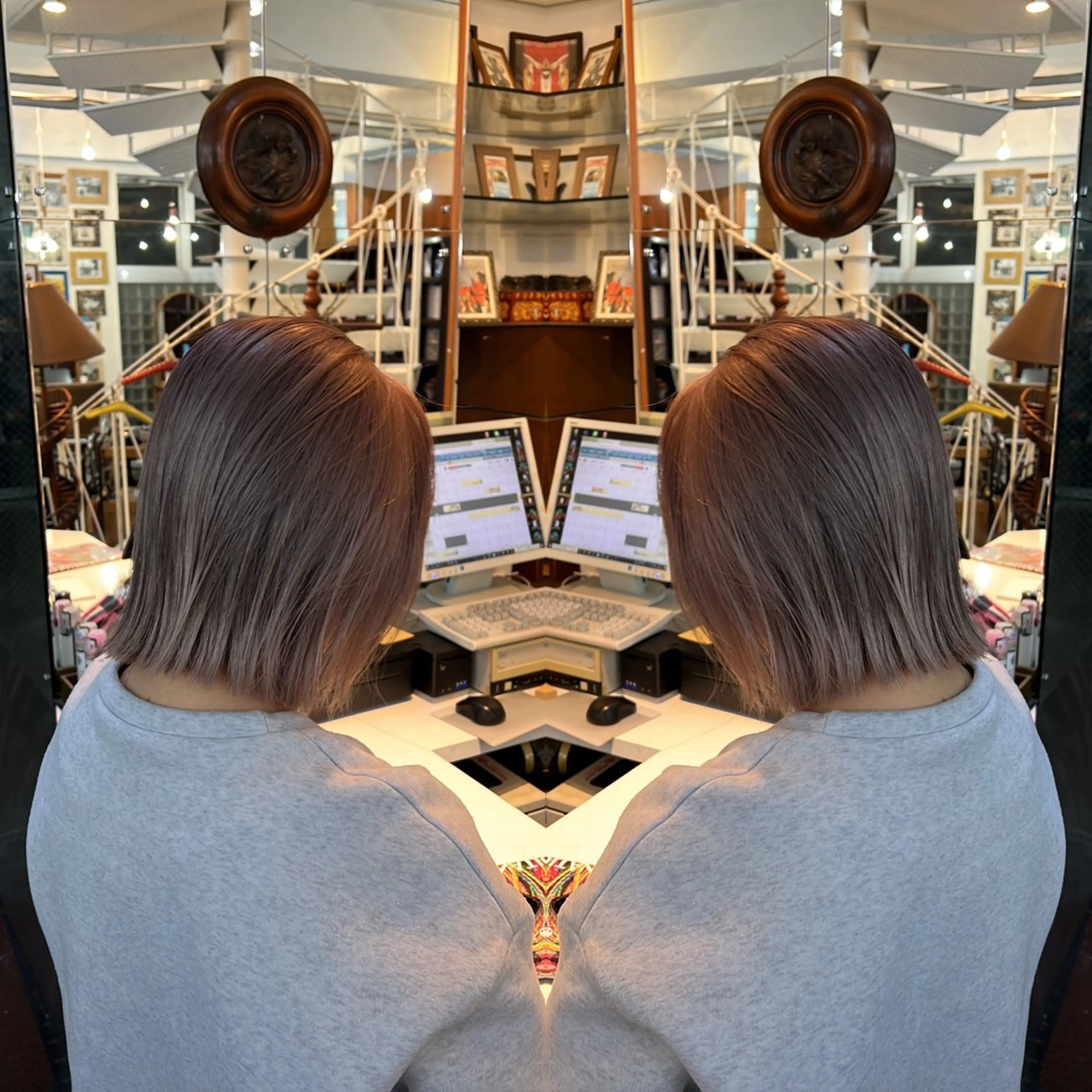 ショート ヘアカラー トリートメント ☻モエカ/ハイトーン アレンジ☻のヘアスタイル