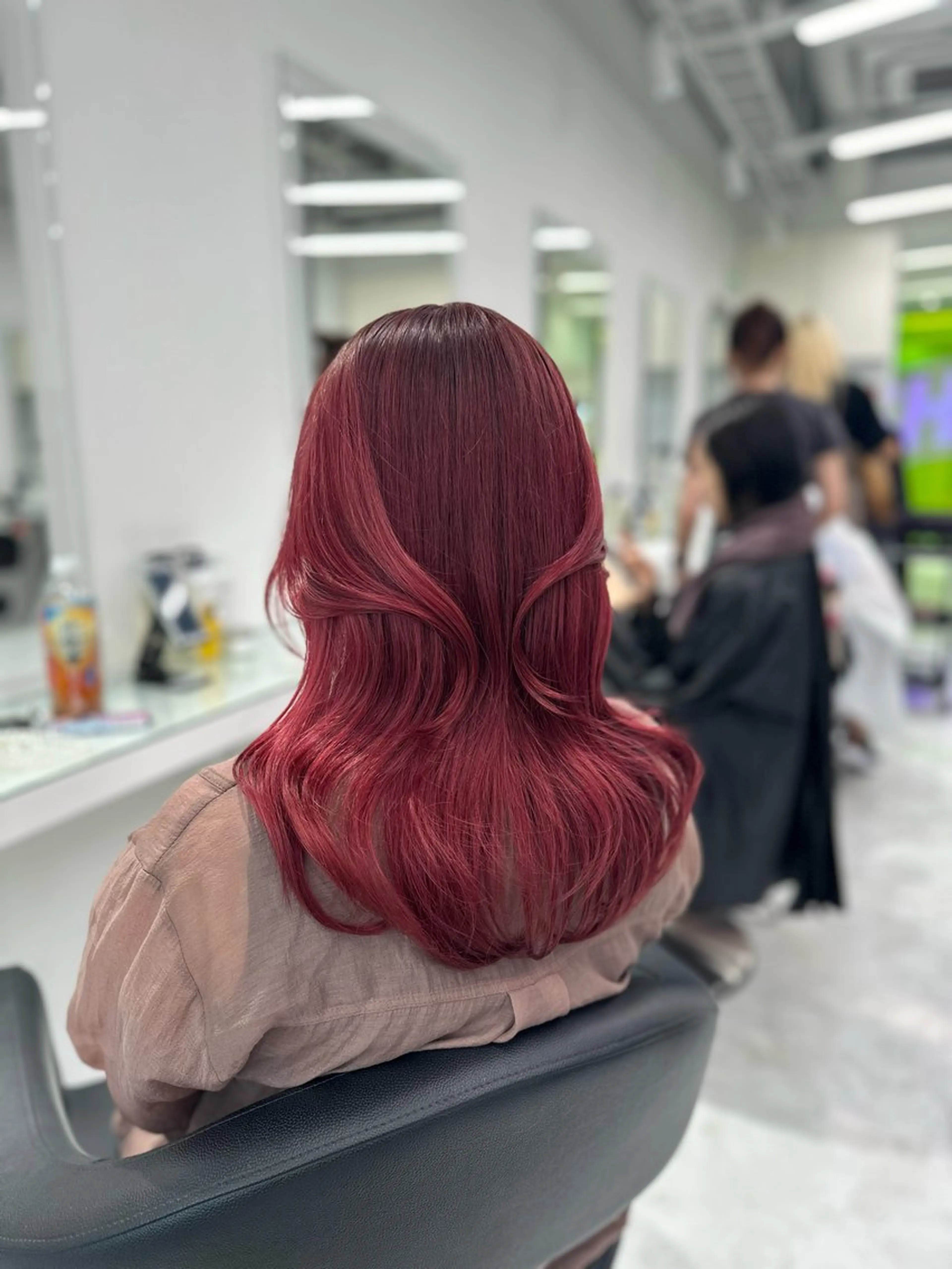 【🩷暖色にしたい方へ🩷】🌹ブリーチなしダブルカラー🌹+🍀プレミアム髪質改善トリートメント🍀 ̖́-の写真