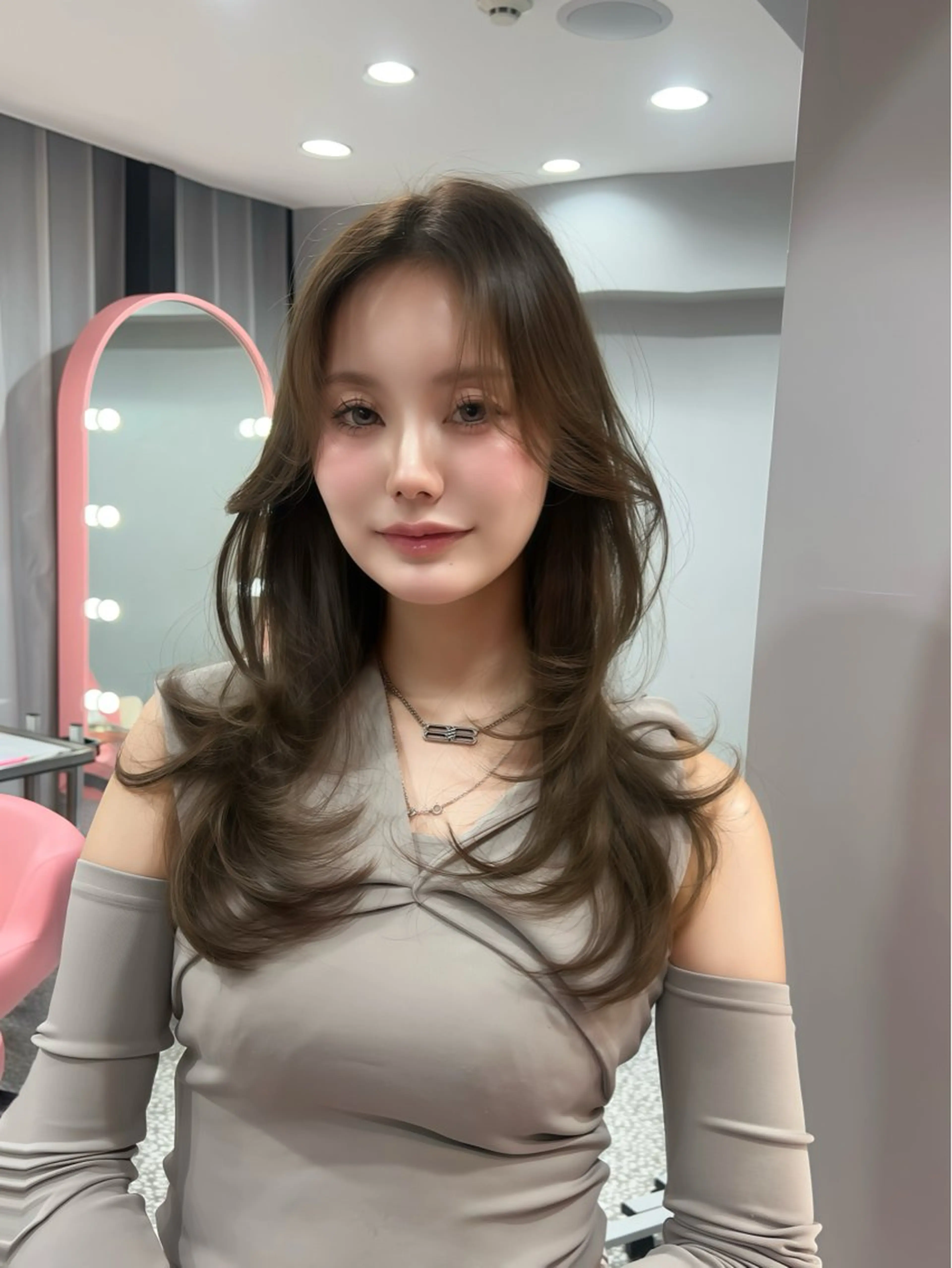 セミロング クリスマス ヘアカラー 𝑺𝑨𝑨𝒀𝑨 色気網紅韓国Hairのヘアスタイル