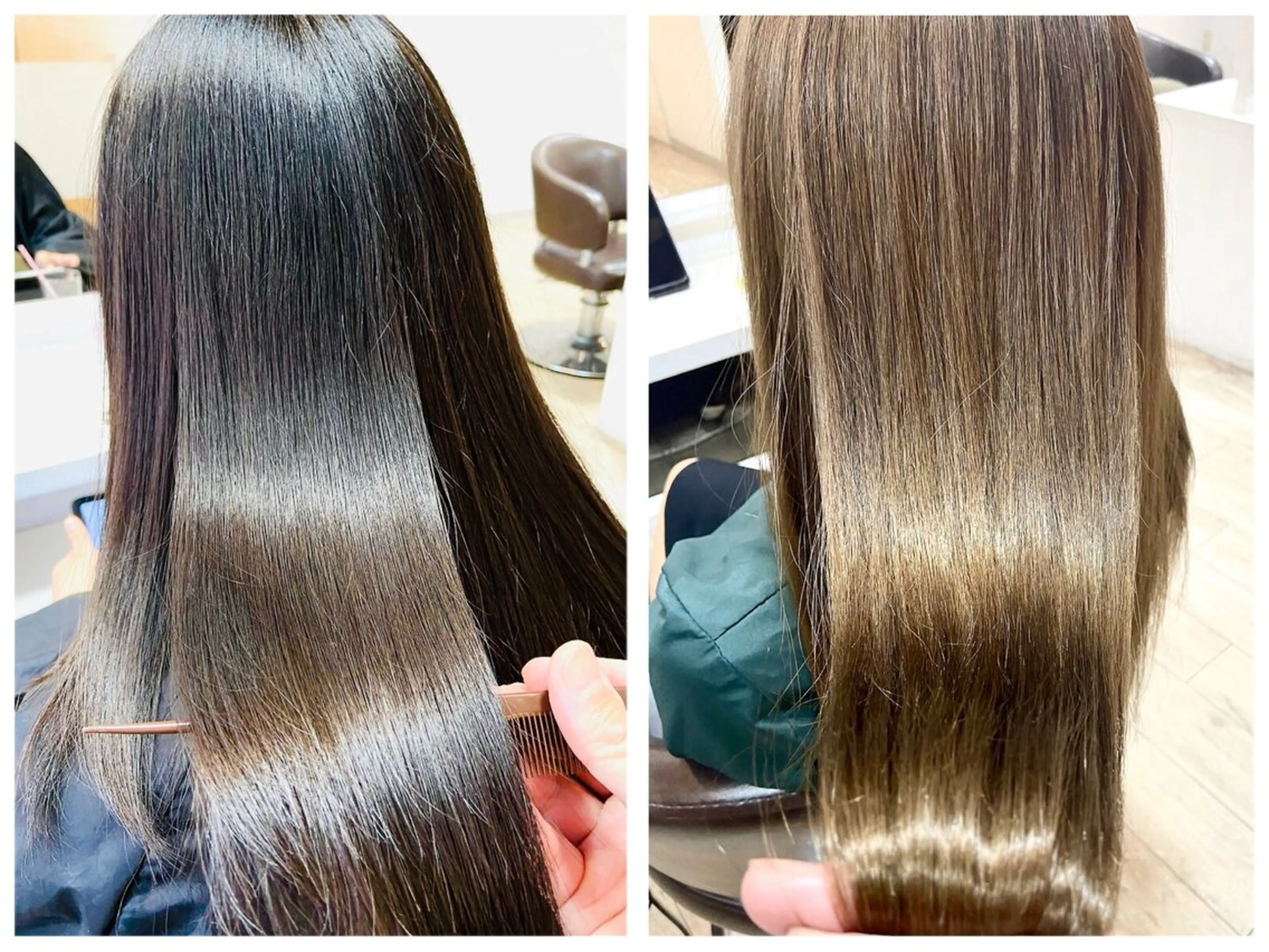 髪質改善水素トリートメント＋超音波ケア。カラーとの相性抜群で、回数重ねる毎に髪の毛がどんどん綺麗になります。の写真