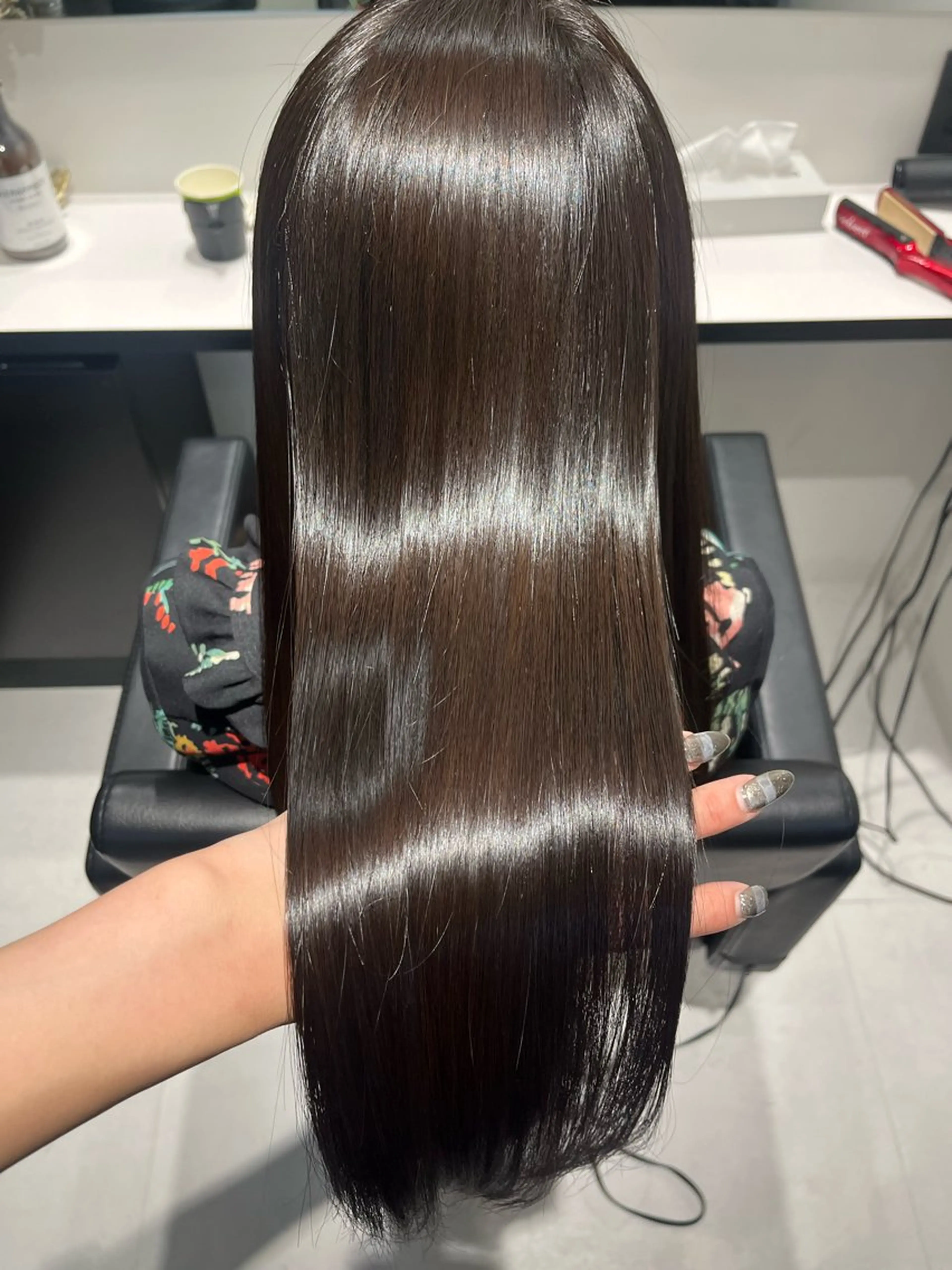 ロング パーマ 縮毛矯正 トリートメント 髪質改善/縮毛矯正 艶カラー/珠聡のヘアスタイル