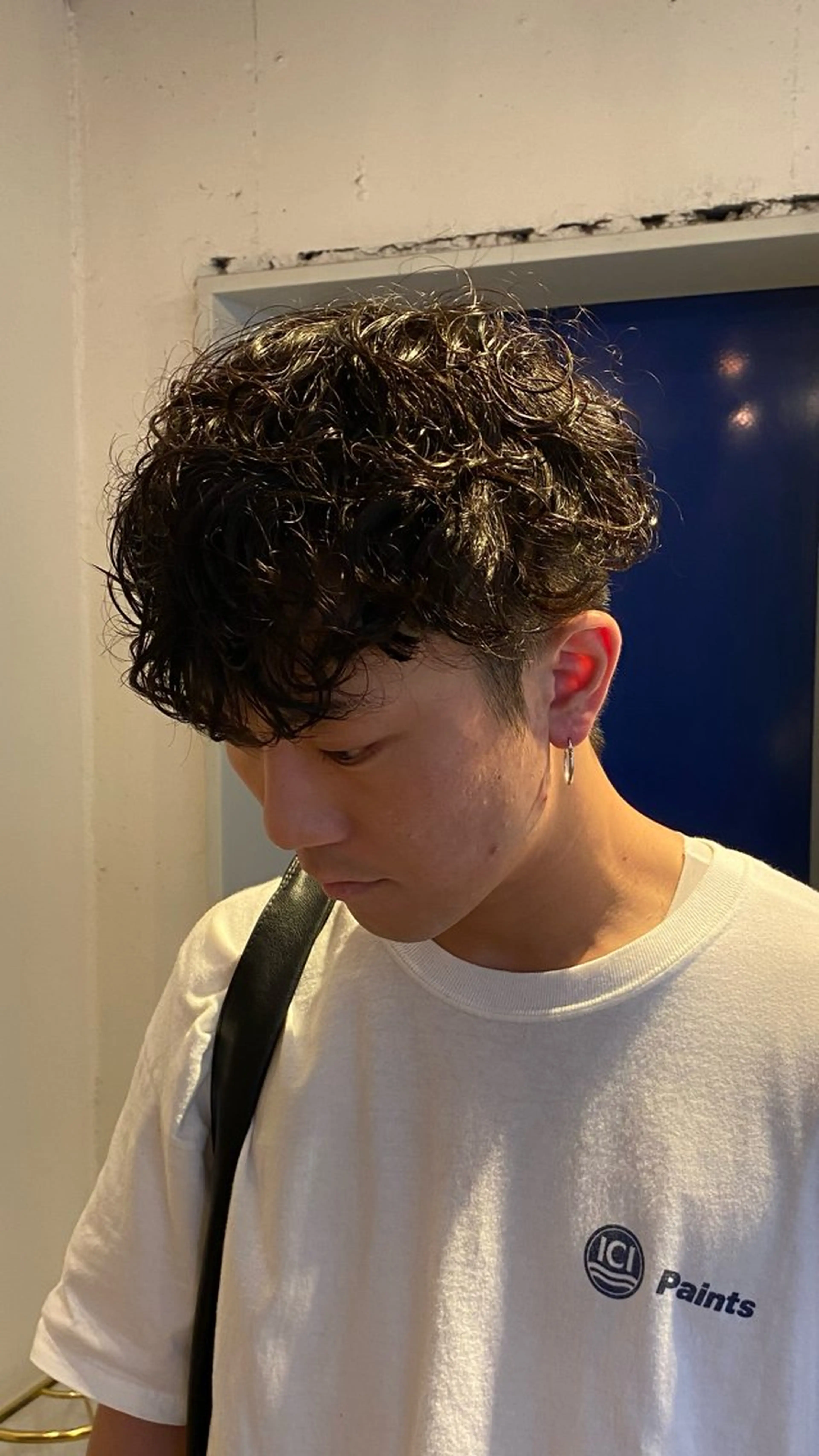 ミディアム パーマ メンズ カット パーマ トリートメント レイヤーボブ/ 艶カラー/サナ🌼のヘアスタイル