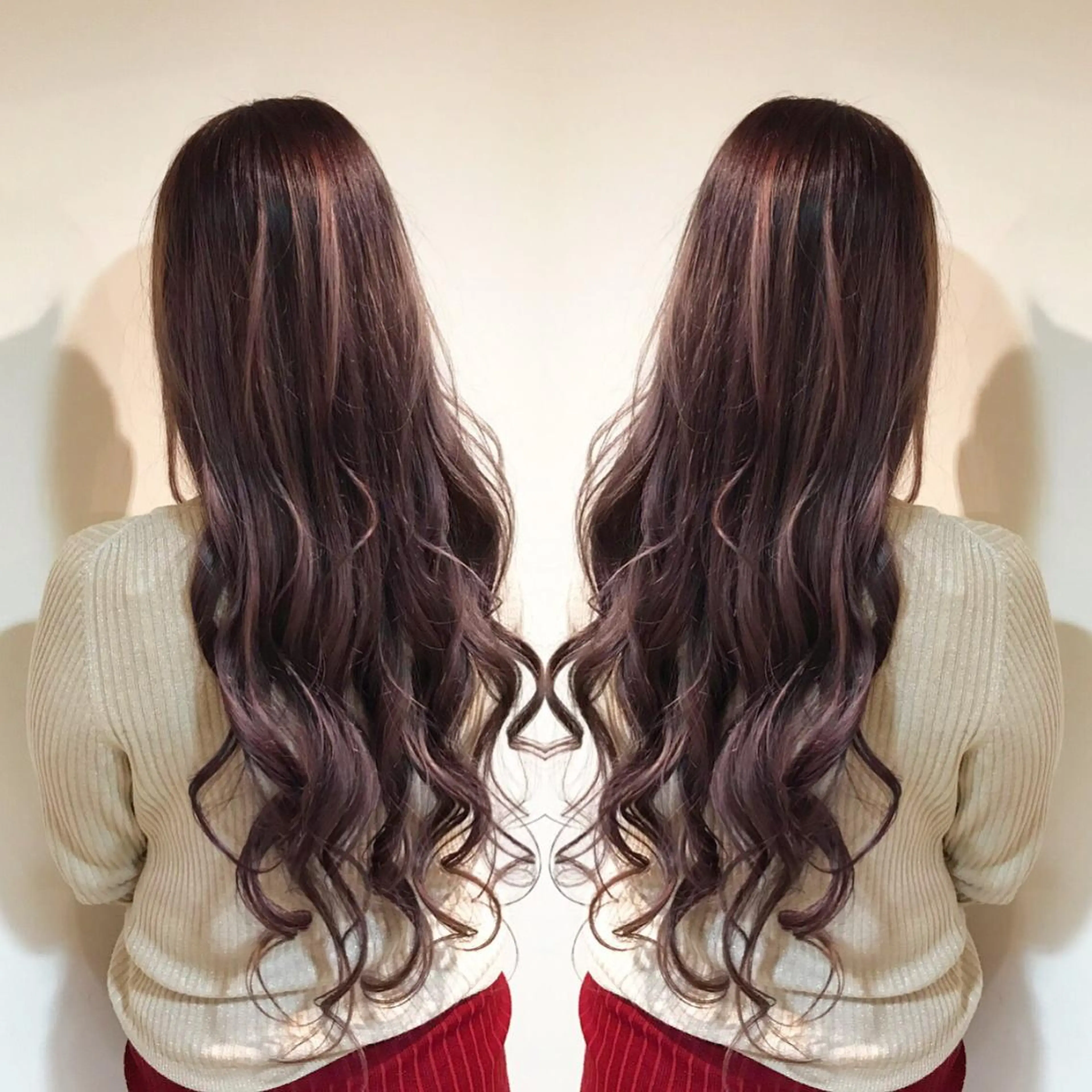 ロング カラー アッシュ ピンクカラー ピンクアッシュ ✂︎KALOU✂︎ 寺野 克のヘアスタイル