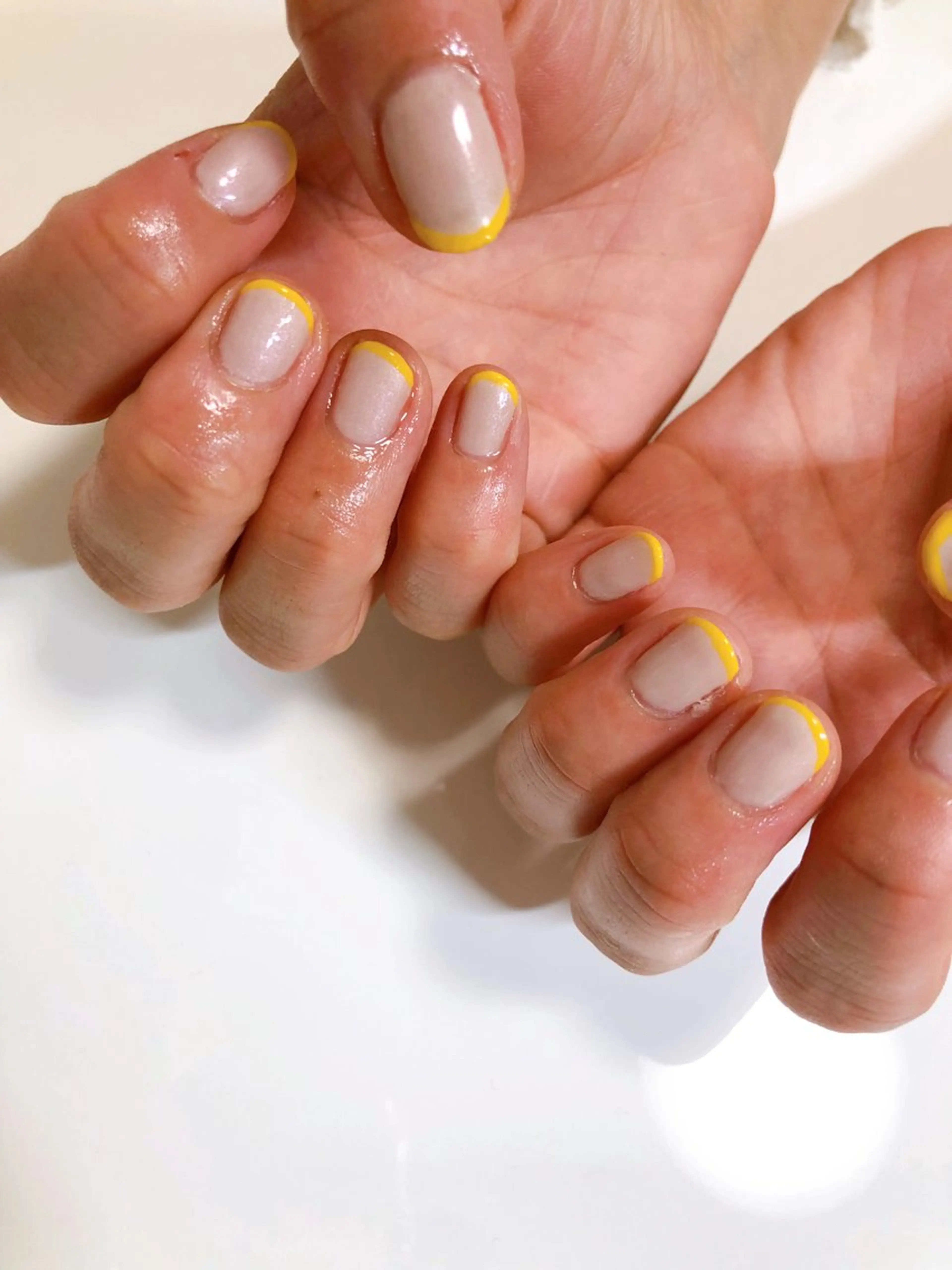 ネイル フレンチネイル 持ち込み デ・アイム「nail salon MIMIPARUN」所属・ナリス化粧品 MIMIPARUNのネイルデザイン