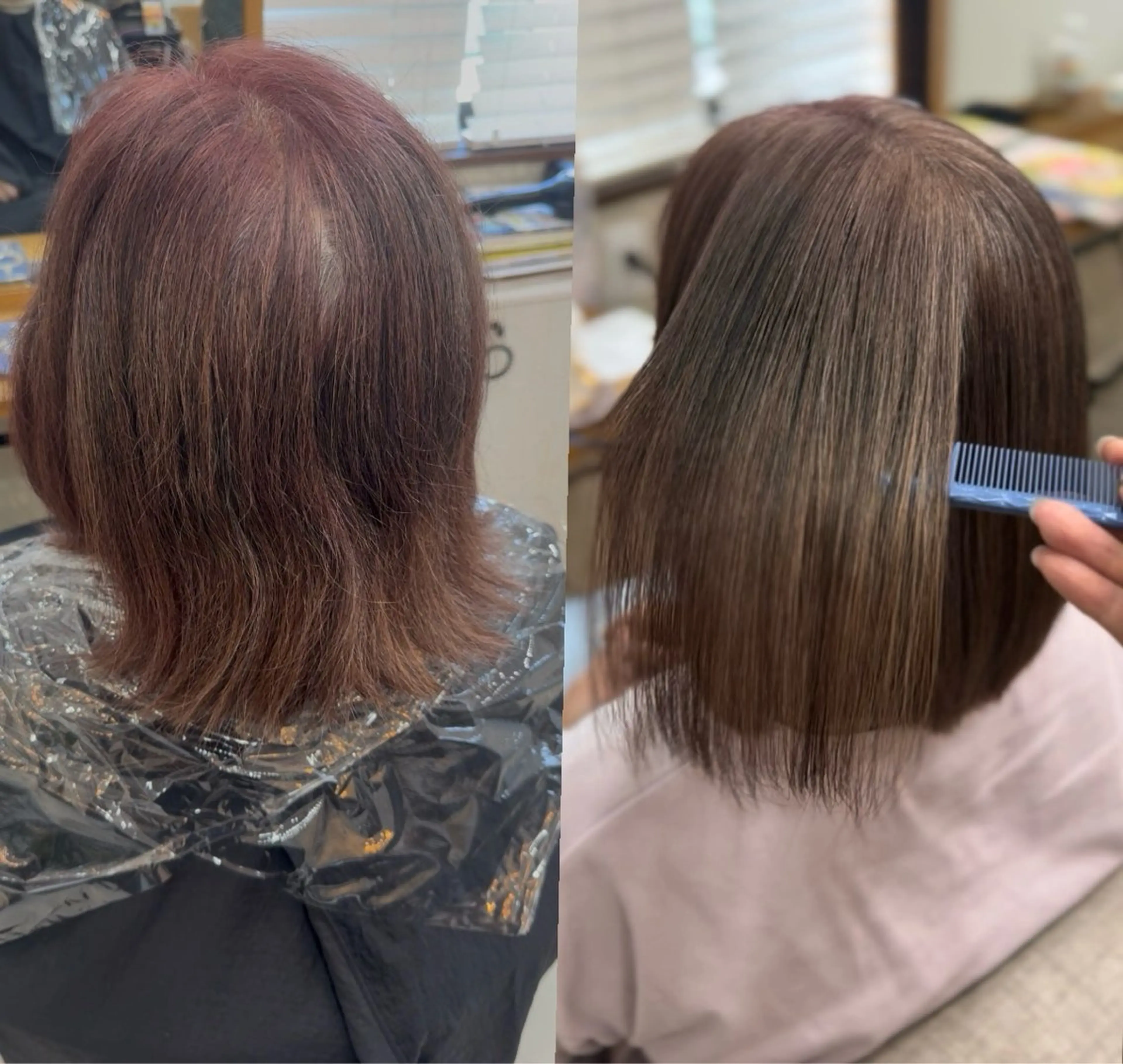 ミディアム 縮毛矯正 村松陸斗 メテオストレートのヘアスタイル