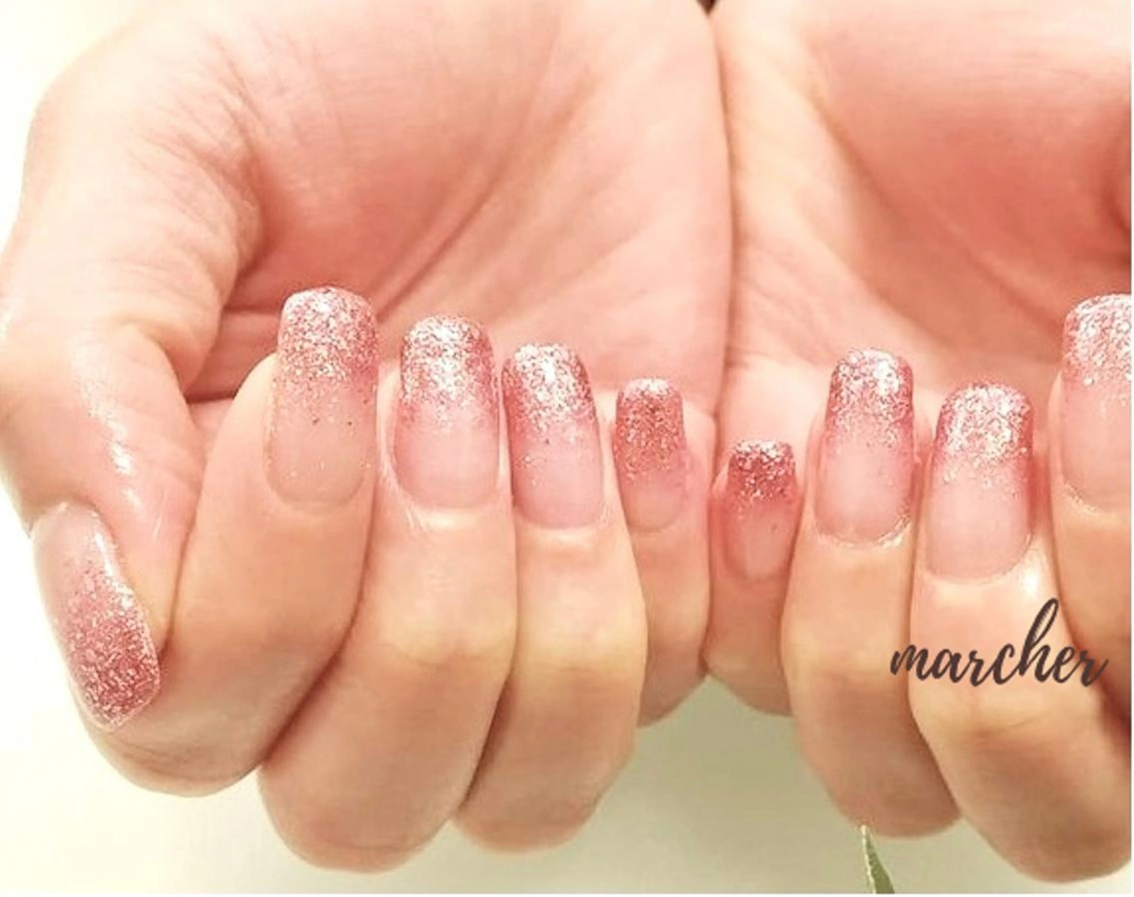 ネイル グラデーション ラメ(グリッター) ラメグラデーション Nailbeauty marcherのネイルデザイン