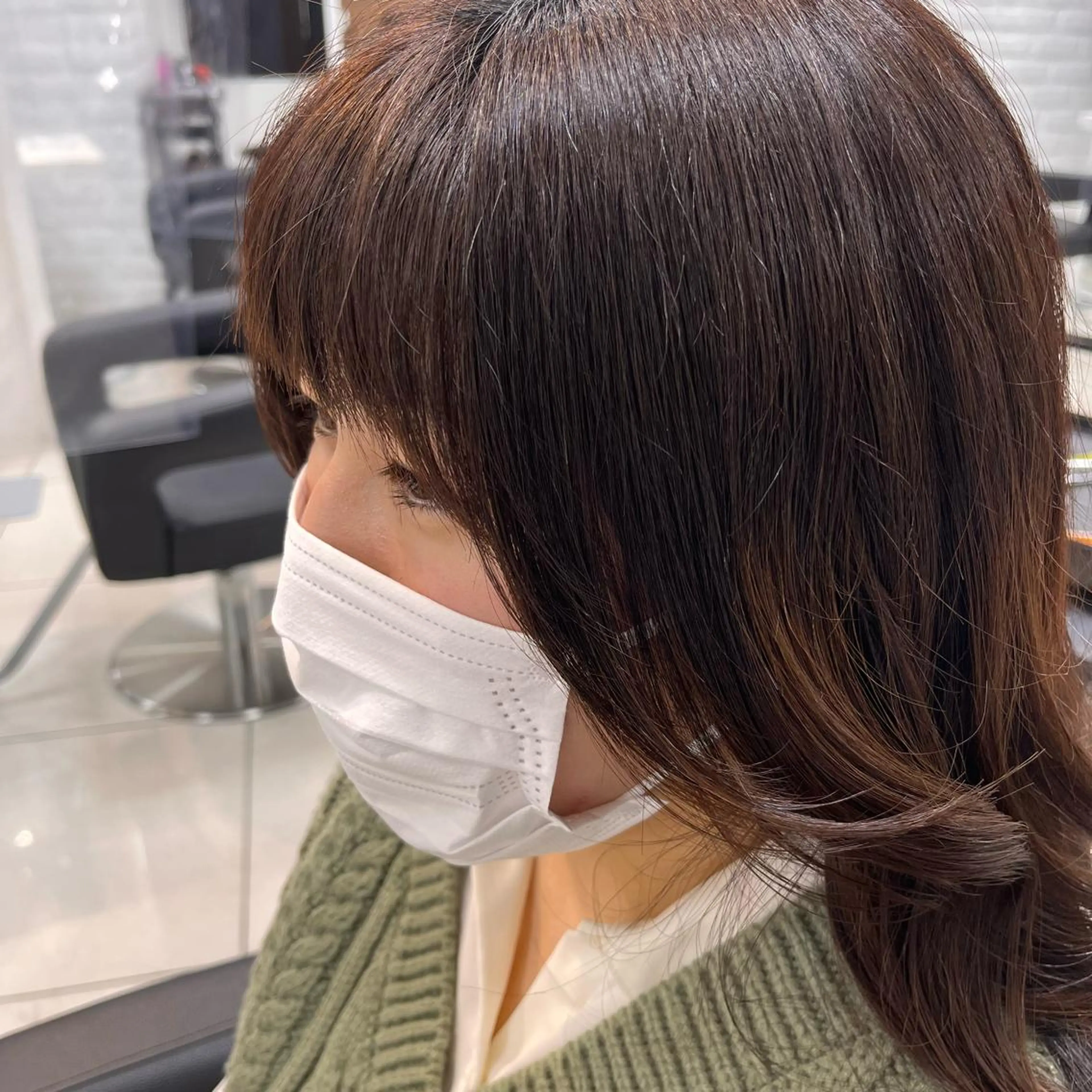 ロング サイドバング 小顔カット メンズヘア専門🦊 RYOKAのヘアスタイル