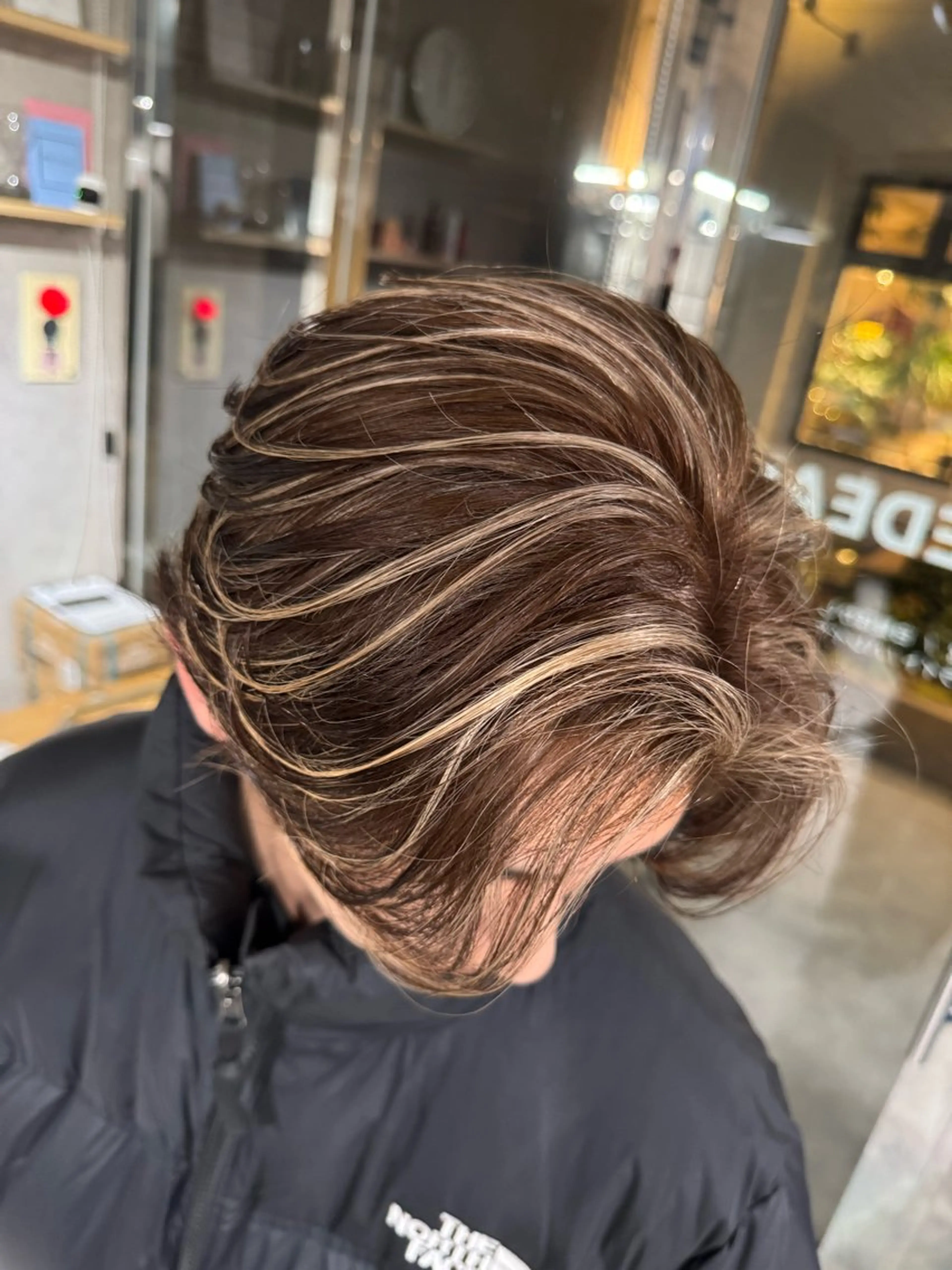 カラー メンズ メンズバレイヤージュ メンズブリーチ メンズハイライト バレイヤージュ ブリーチ ヘアカラー Nao/ 大宮/外国人風カラーのヘアスタイル