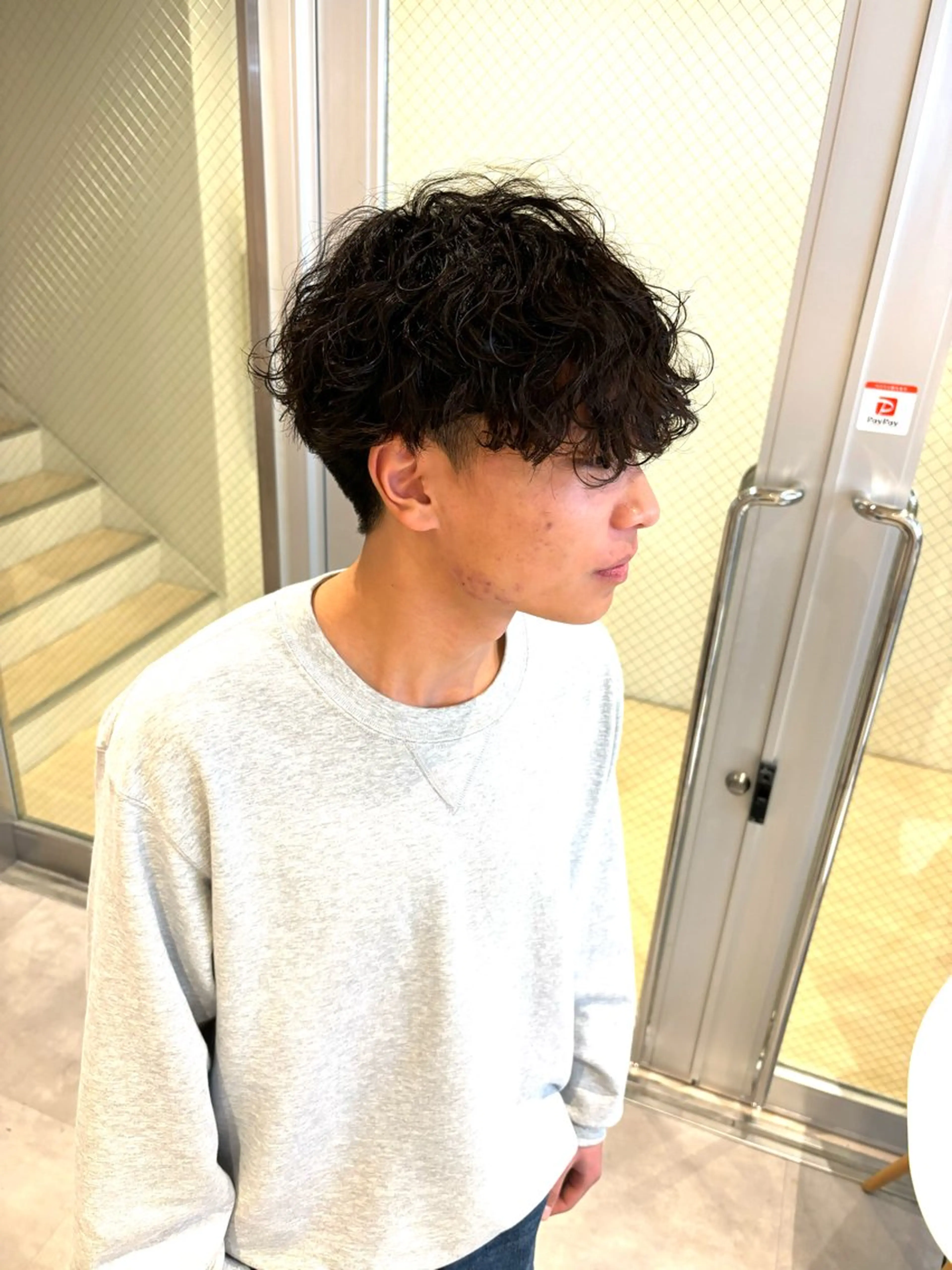 パーマ メンズ メンズパーマ 波巻きパーマ HARUKI  MINATO Japan広島紙屋町店所属・hmj紙屋町店 脊戸智志のヘアスタイル