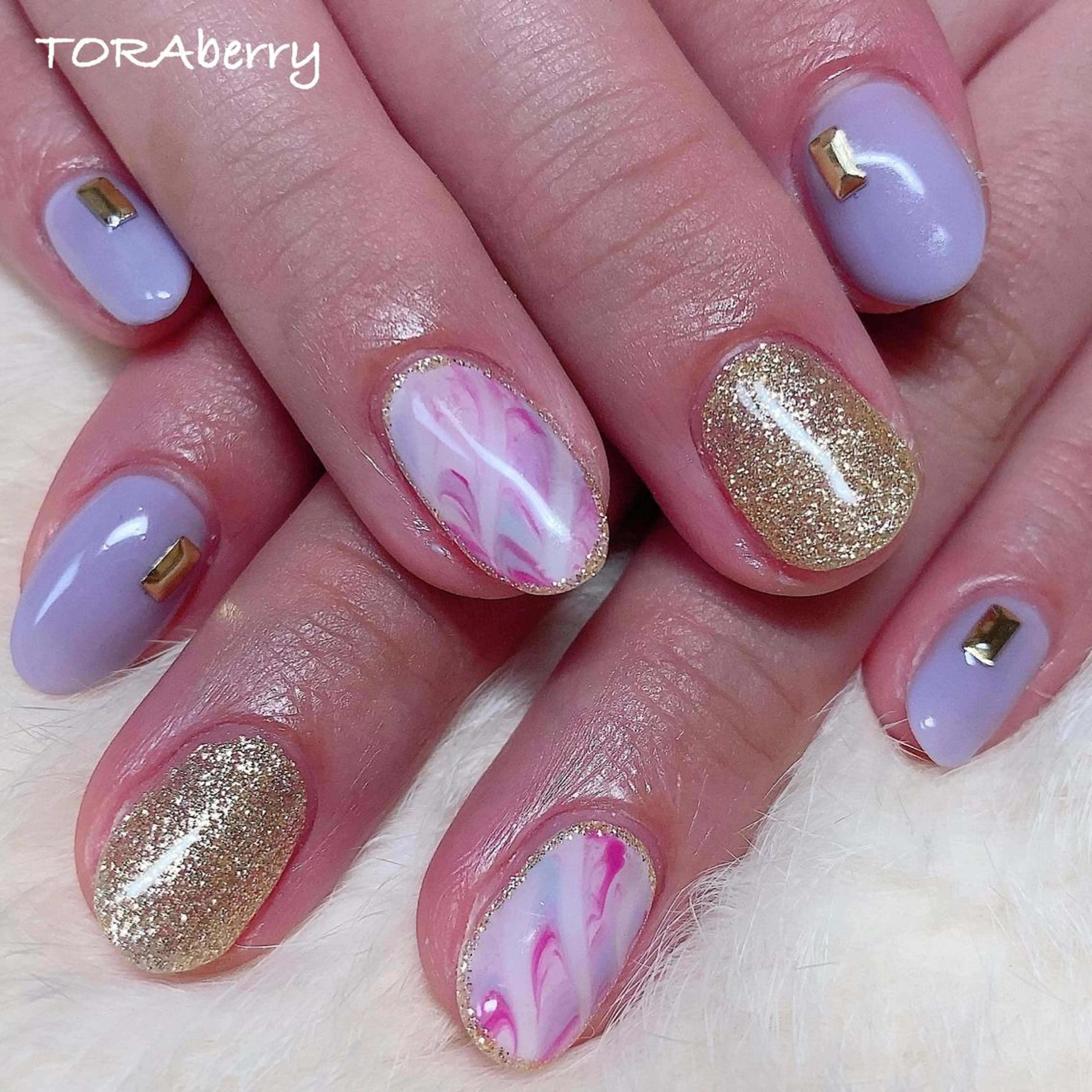 ネイル 大理石ネイル(マーブル) ハンドネイル ネイリスト なつみのネイルデザイン