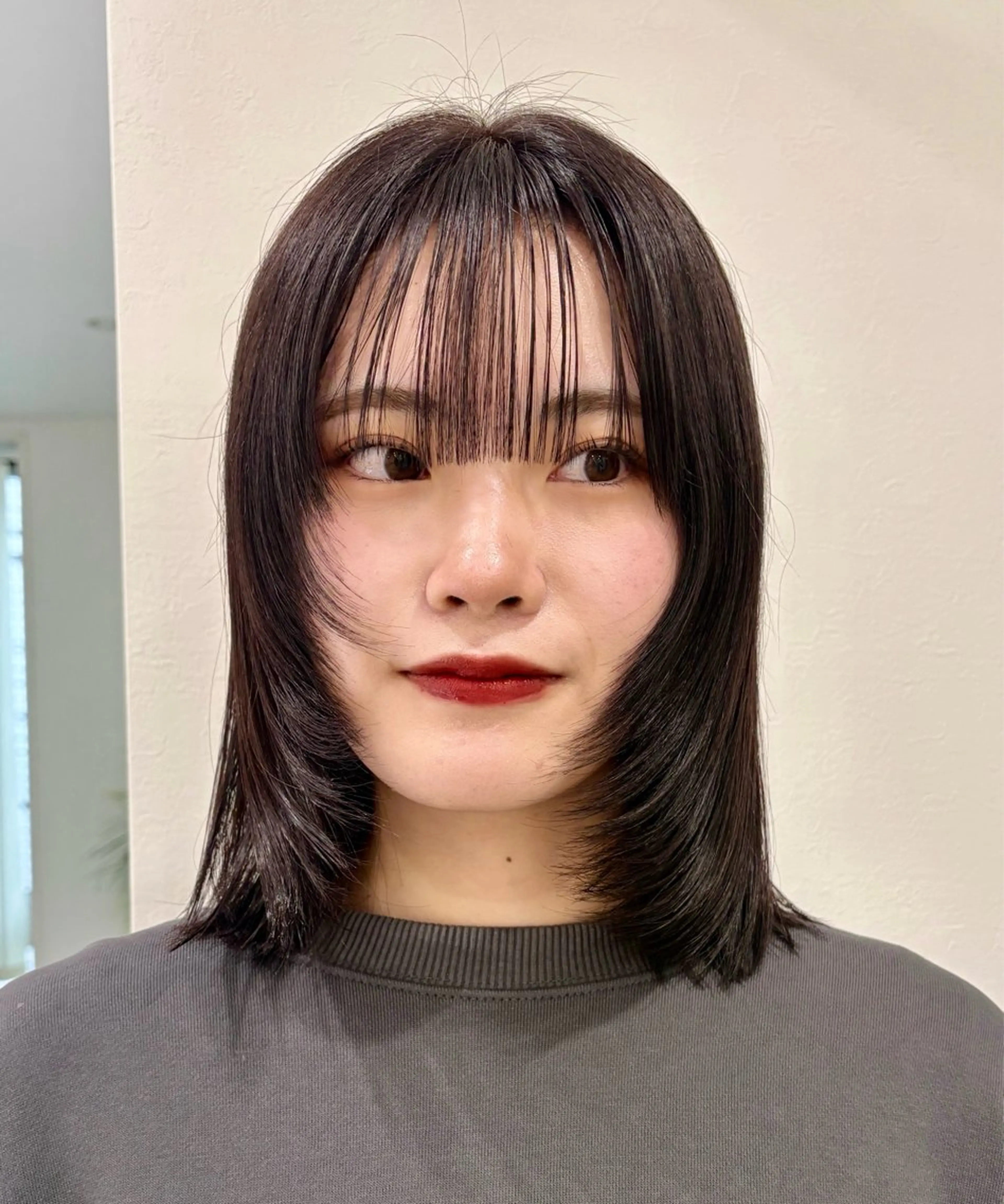 ミディアム カラー ヘアアレンジ カット トリートメント 💝似合わせカット& カラーＵｒｕｎａ💝のヘアスタイル