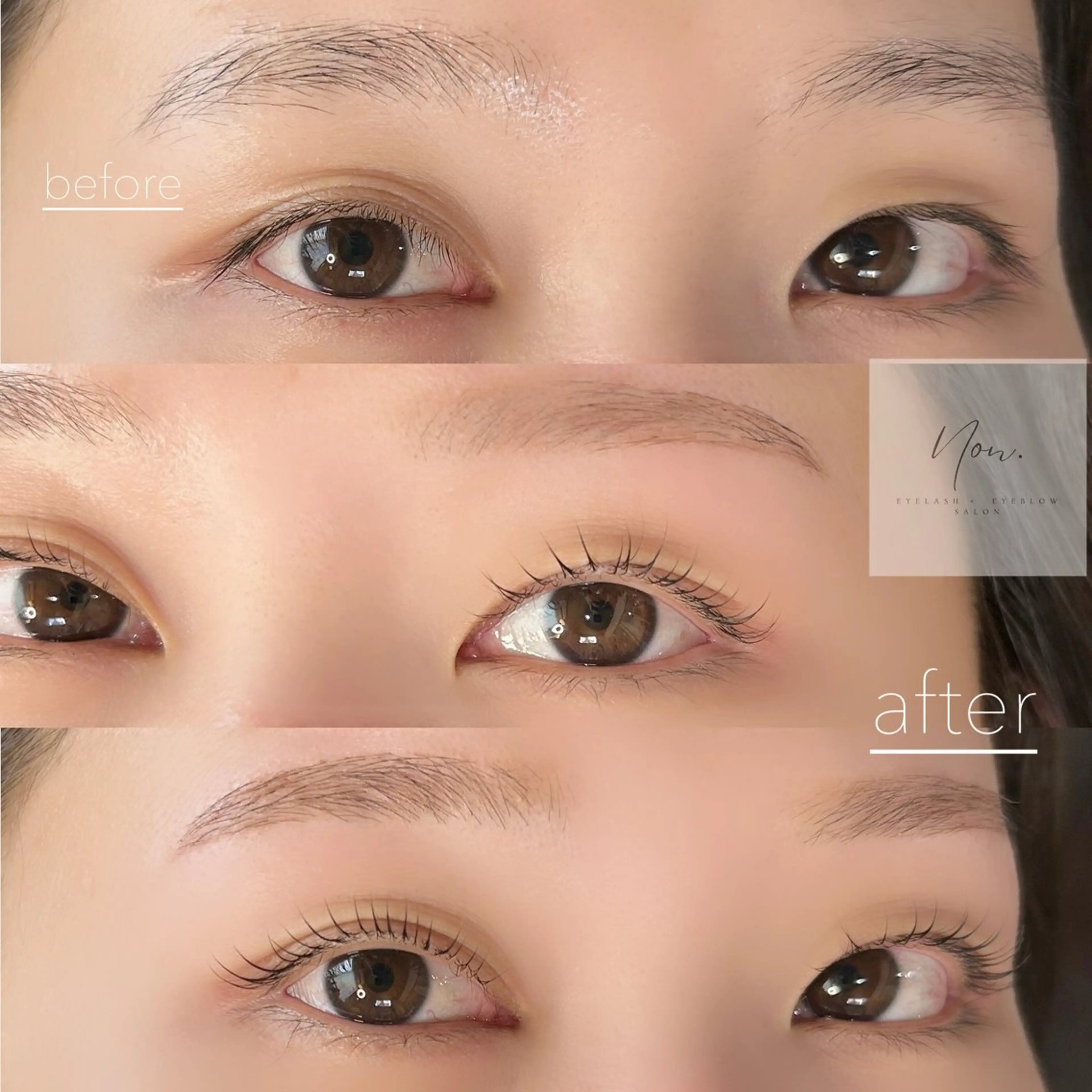 マツエク・マツパ 韓国風マツエク パリジェンヌラッシュリフト 一重×まつ毛パーマ eyelash ×  eyebrow salon Non.所属・Non. NANASEのマツエク・マツパデザイン