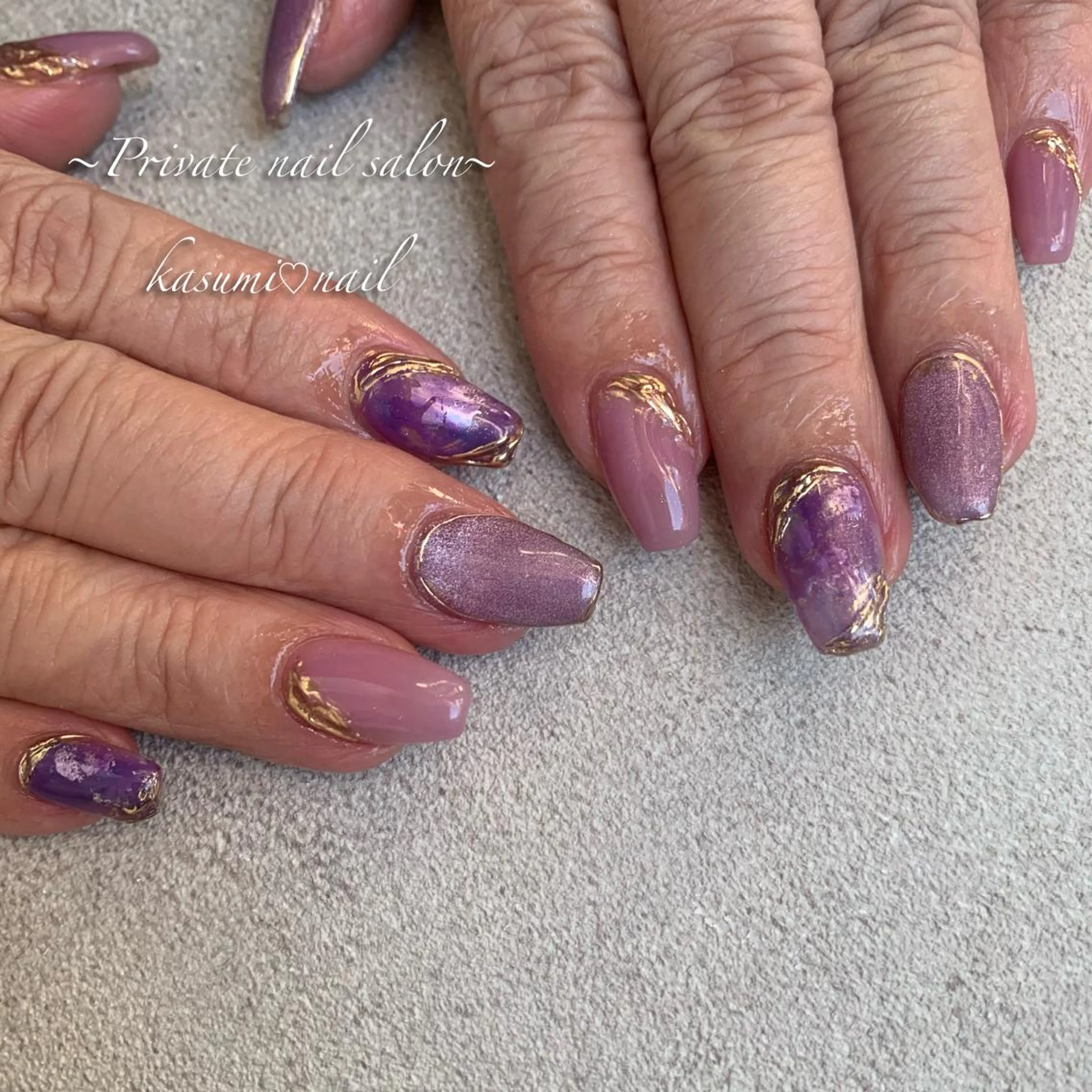 ネイル アートネイル ラメ(グリッター) マグネットネイル ミラーネイル ニュアンスネイル KASUMI♡ Nailのネイルデザイン