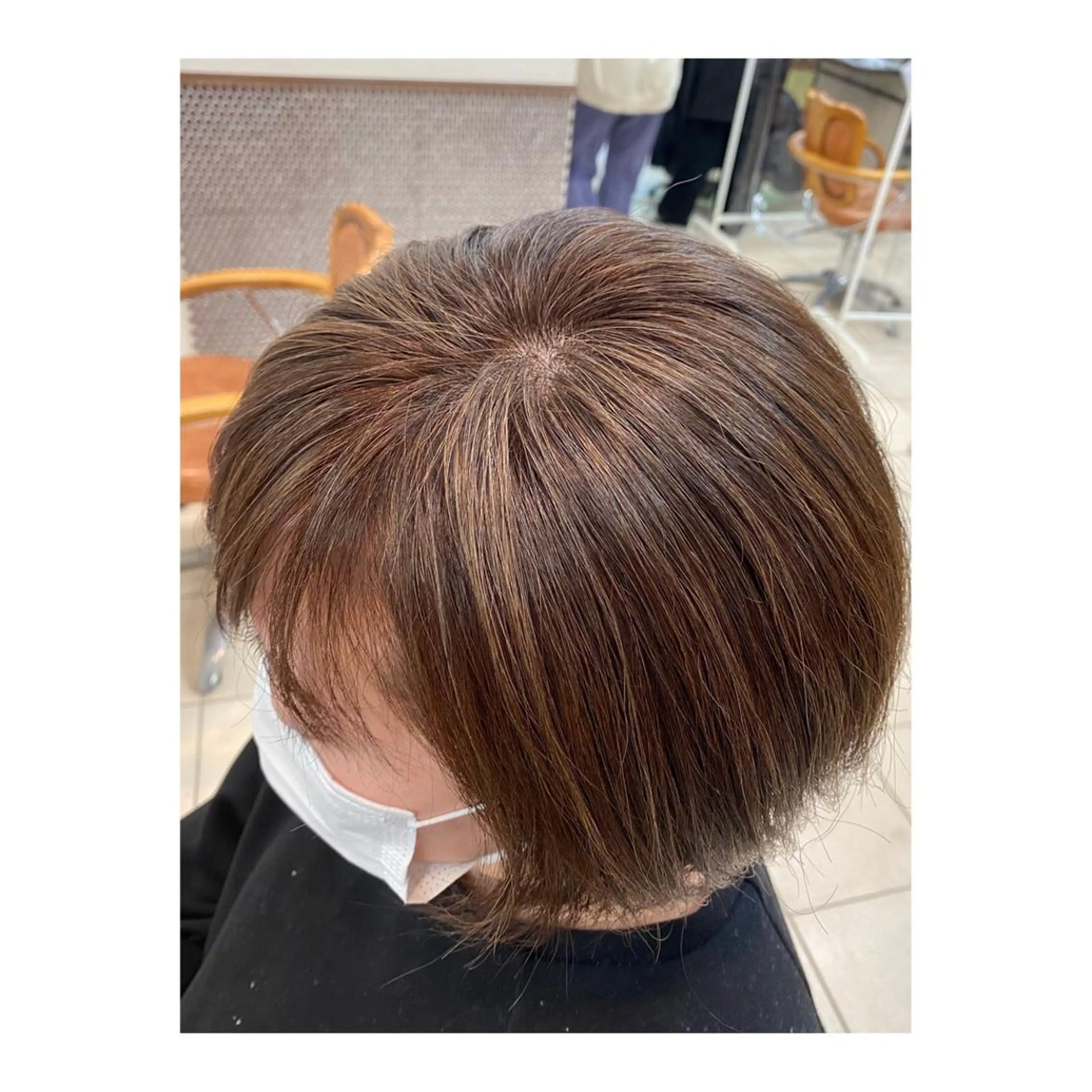 ショート カラー メンズ メンズハイライト ハイライトカラー ハイライト 白髪ぼかし脱白髪染め 大塚綾のヘアスタイル