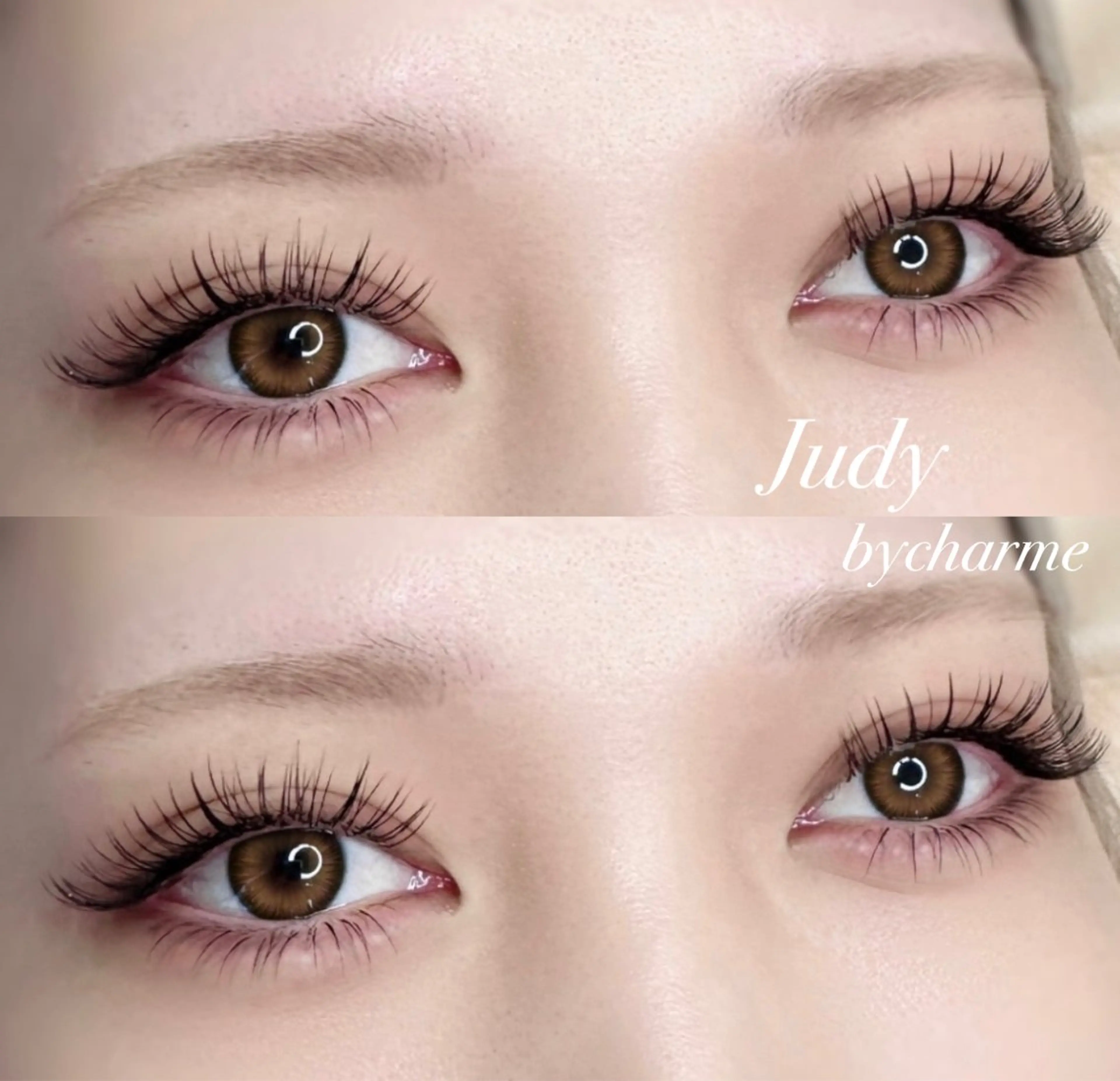 マツエク・マツパ 付け放題 フラットラッシュ アップワードラッシュ マツエク Judy by charmeのマツエク・マツパデザイン