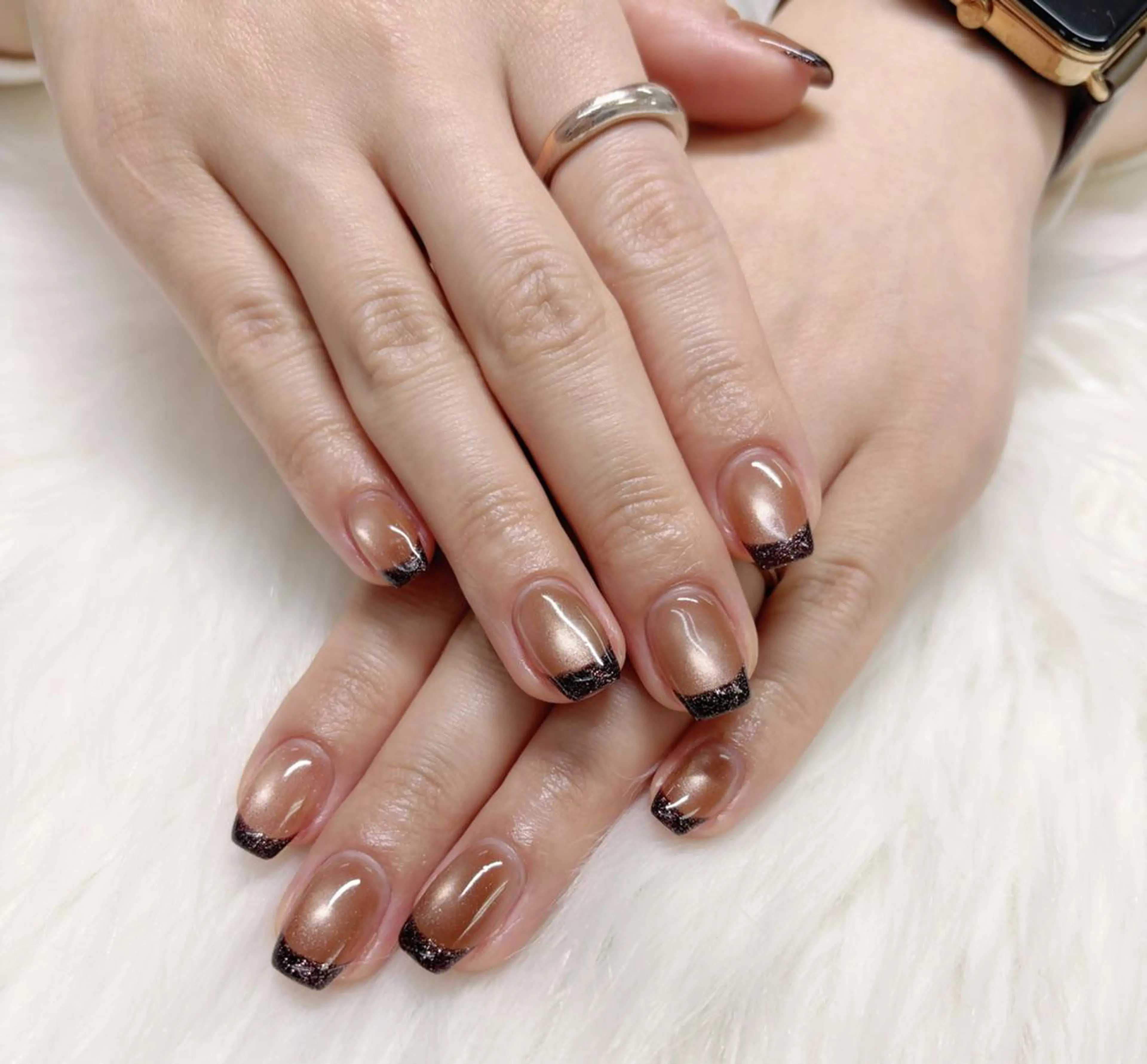 ネイル 長さ出し フレンチネイル ジェルネイル マグネットネイル 持ち込み リラネイル すみれのネイルデザイン