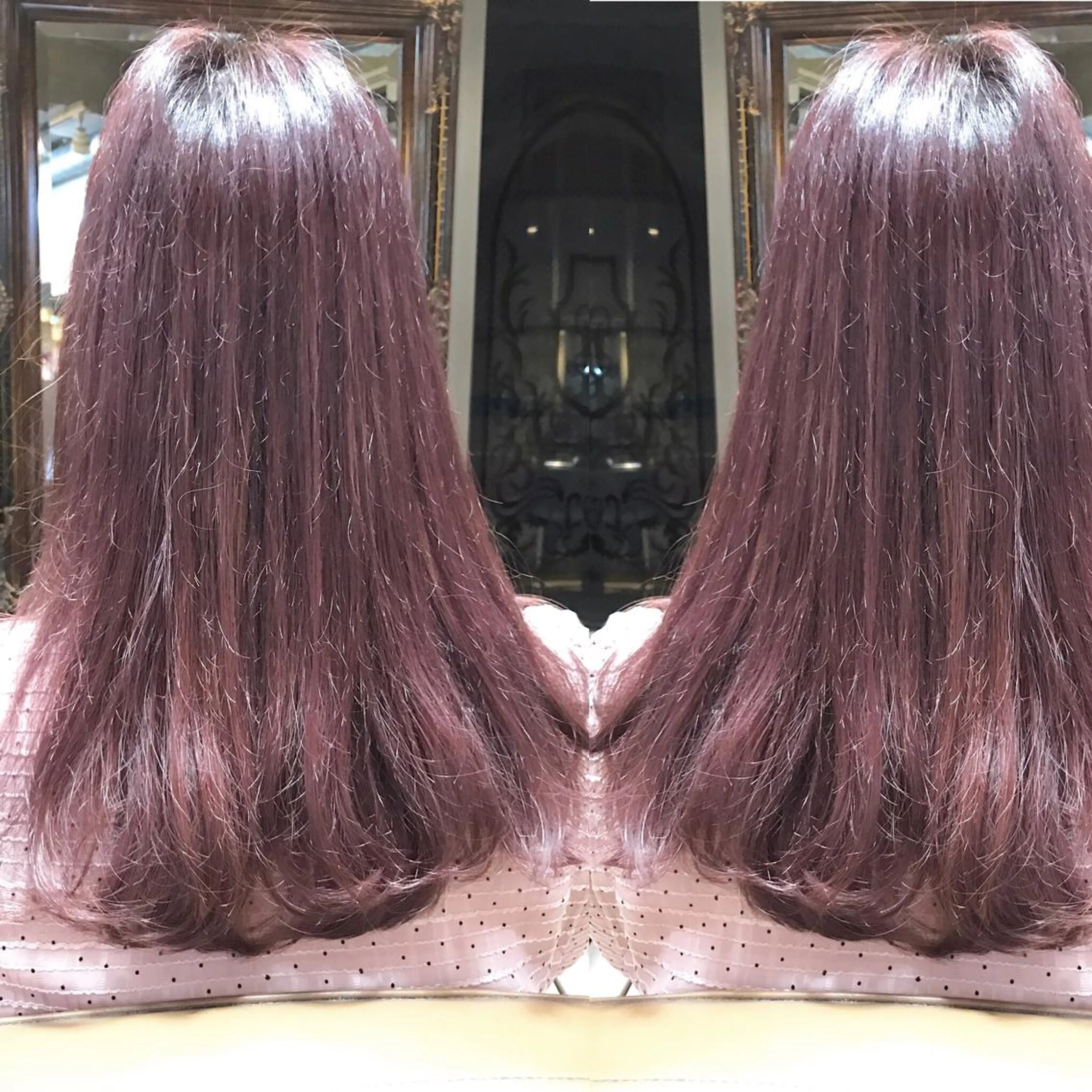 セミロング カラー パーマ ヘアアレンジ メンズ キッズ ネイル マツエク・マツパ ベージュカラー ダブルカラー ピンクカラー ピンクベージュ カラーマツエク サロンドミルク 原宿のヘアスタイル