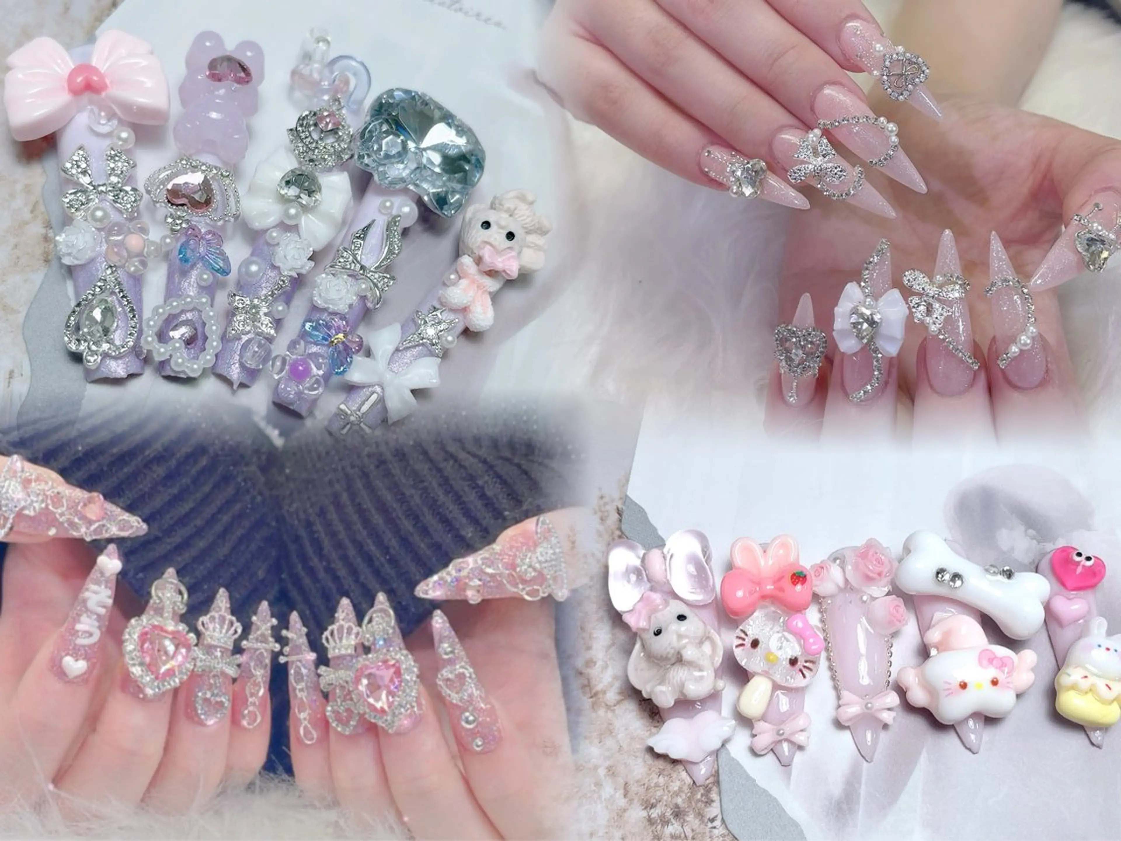 ネイル 成人式 ジェルネイル ロングネイル マグネットネイル ミディアムネイル ハンドネイル MoMoA Nail ネイル長さ出し専門店のネイルデザイン