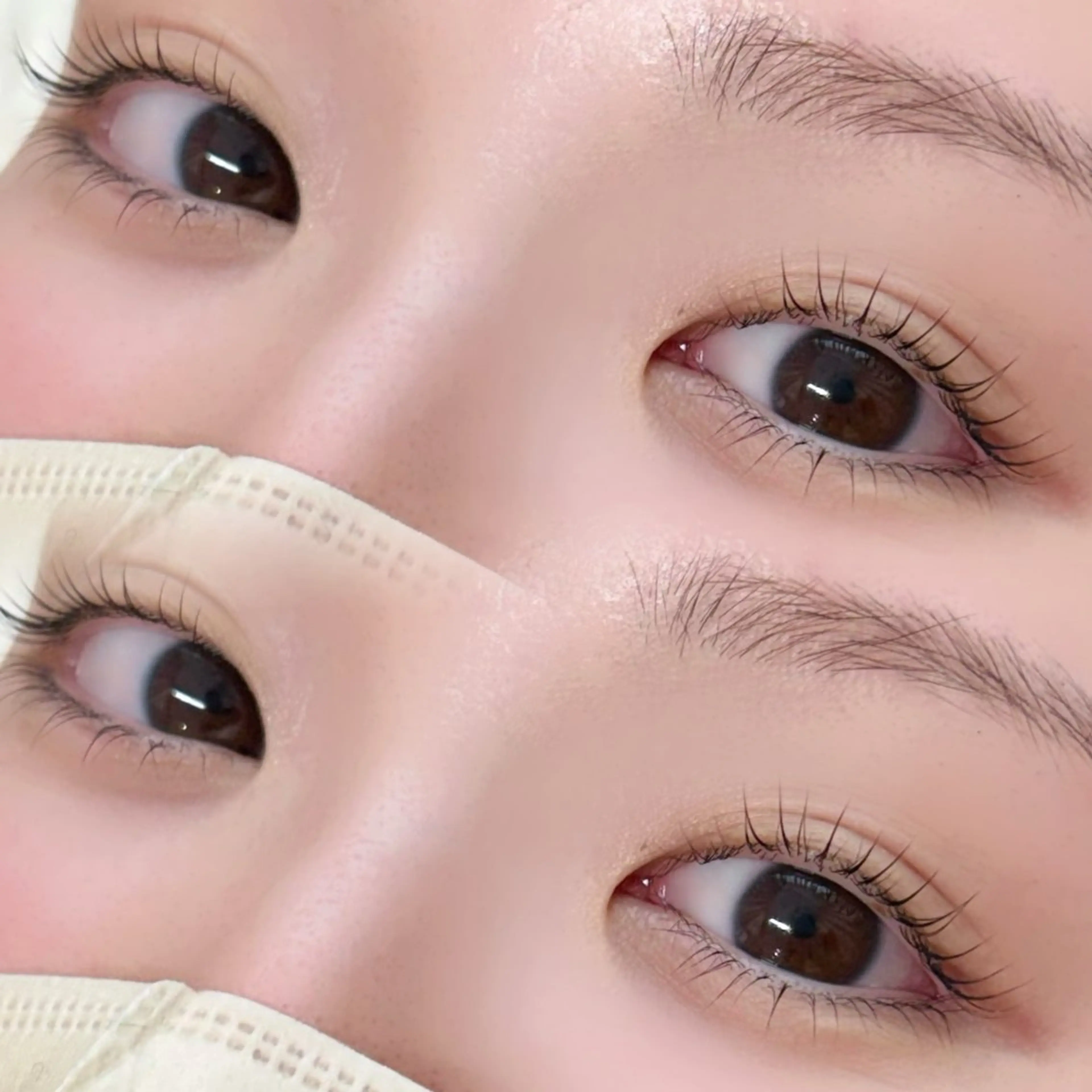 マツエク・マツパ 束感まつ毛 ナチュラル 下まつげエクステ 一重×まつ毛パーマ マツパ meg .のマツエク・マツパデザイン