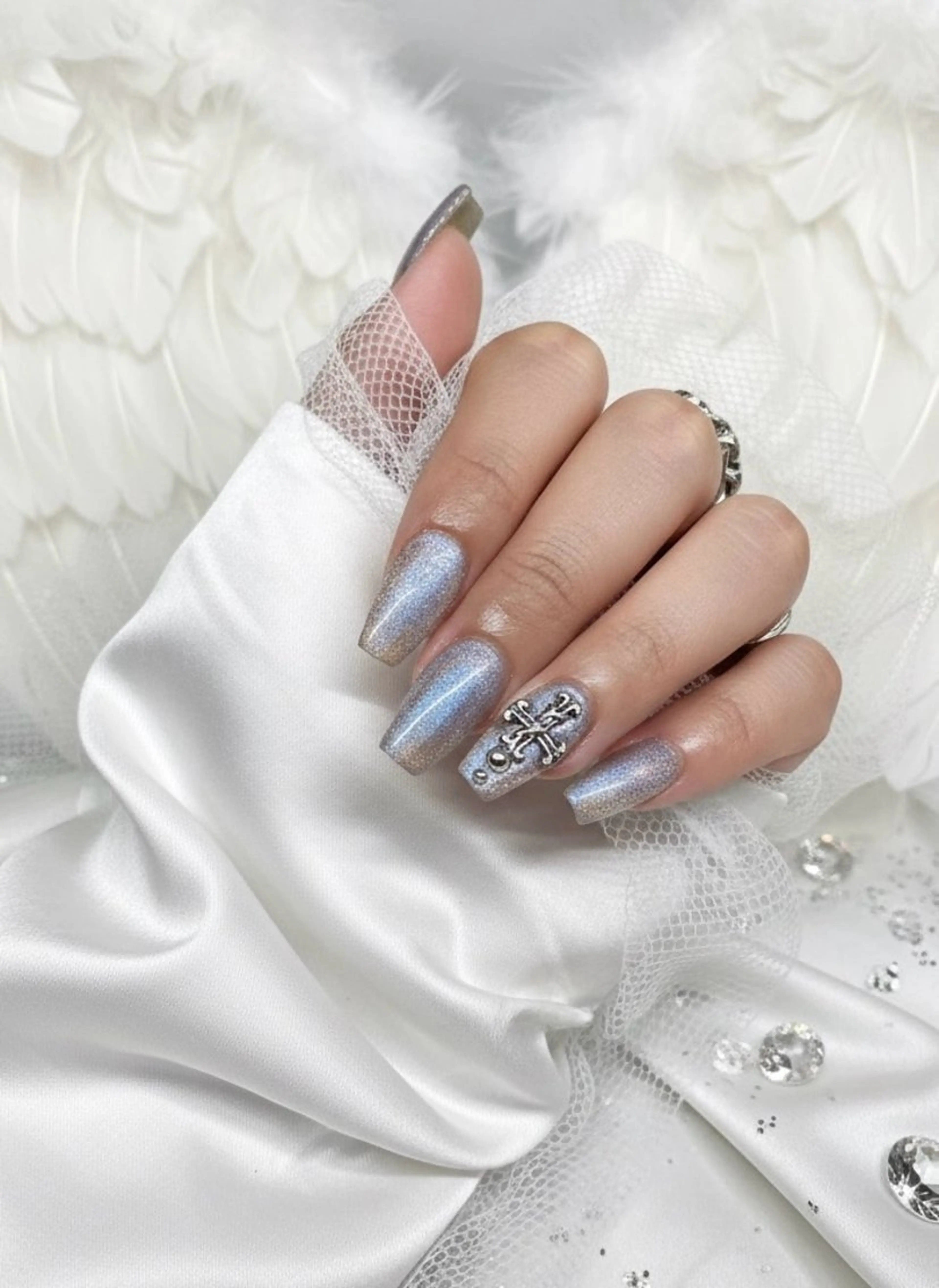 ネイル 長さ出し 韓国ネイル ロングネイル マグネットネイル メンズネイル ハンドネイル TUNEHA堂 矢場町栄5丁目のネイルデザイン