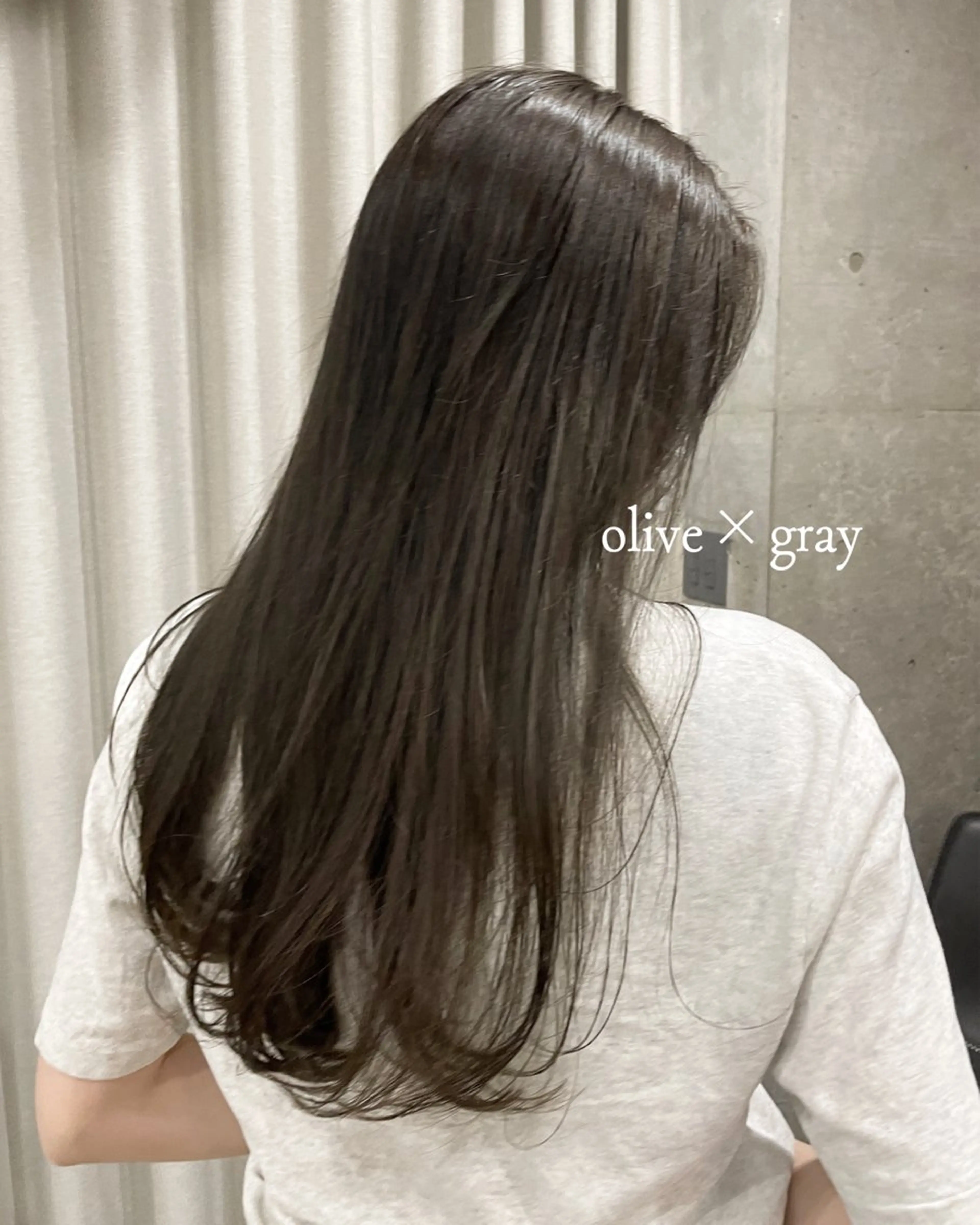 セミロング カラー カット ヘアカラー トリートメント 表参道/赤み無し 透明感 colorのヘアスタイル