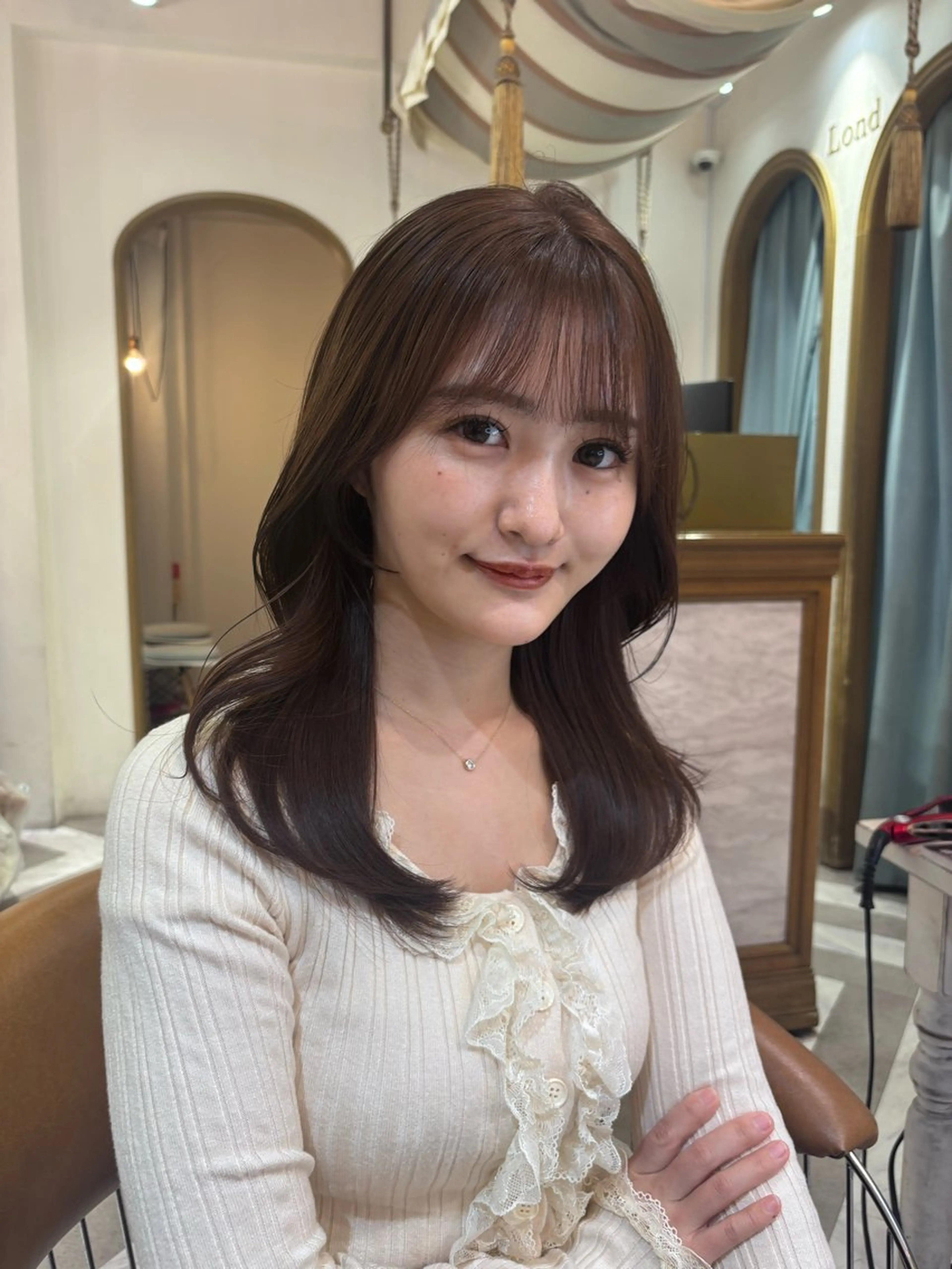 セミロング カット ヘアカラー トリートメント ♥韓国レイヤー/似合 わせ骨格診断/顔周りのヘアスタイル