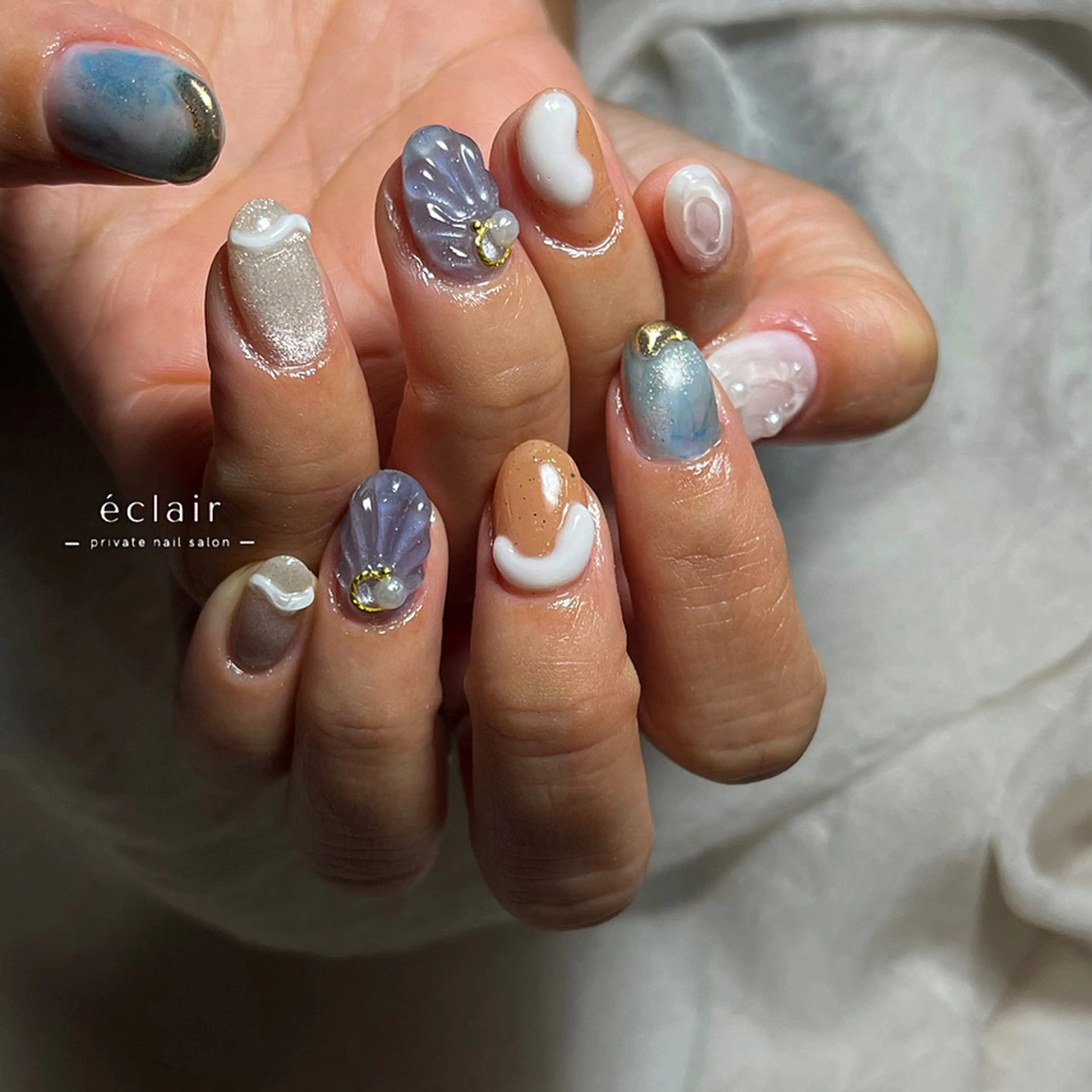 ネイル ハンドネイル - Éclair - hitomiのネイルデザイン