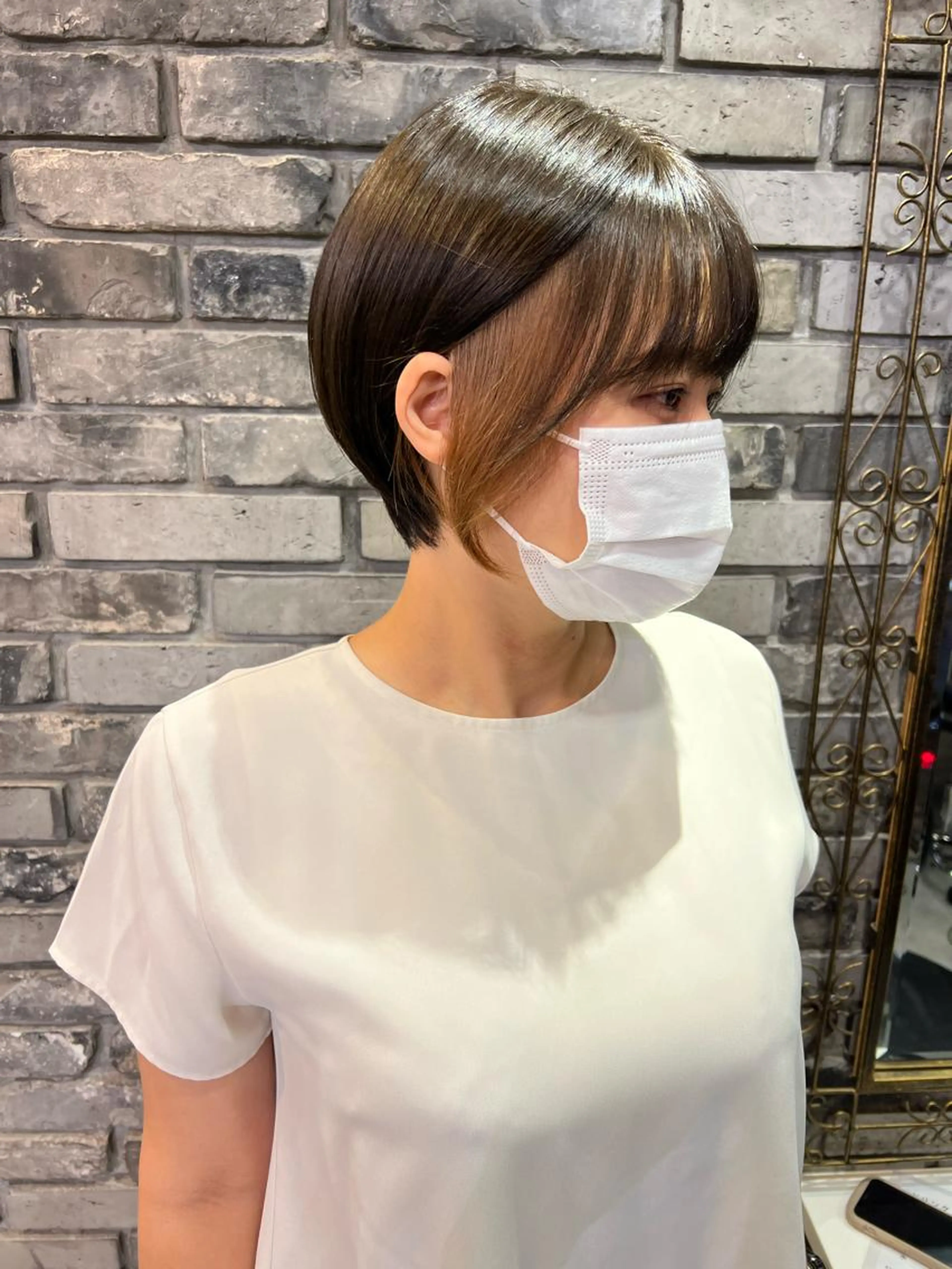 ✨モデル✨ショートカット+ダブルカラー(全頭、グラデーション、ハイライト)+トリートメント(対象年齢10代〜20代)の写真