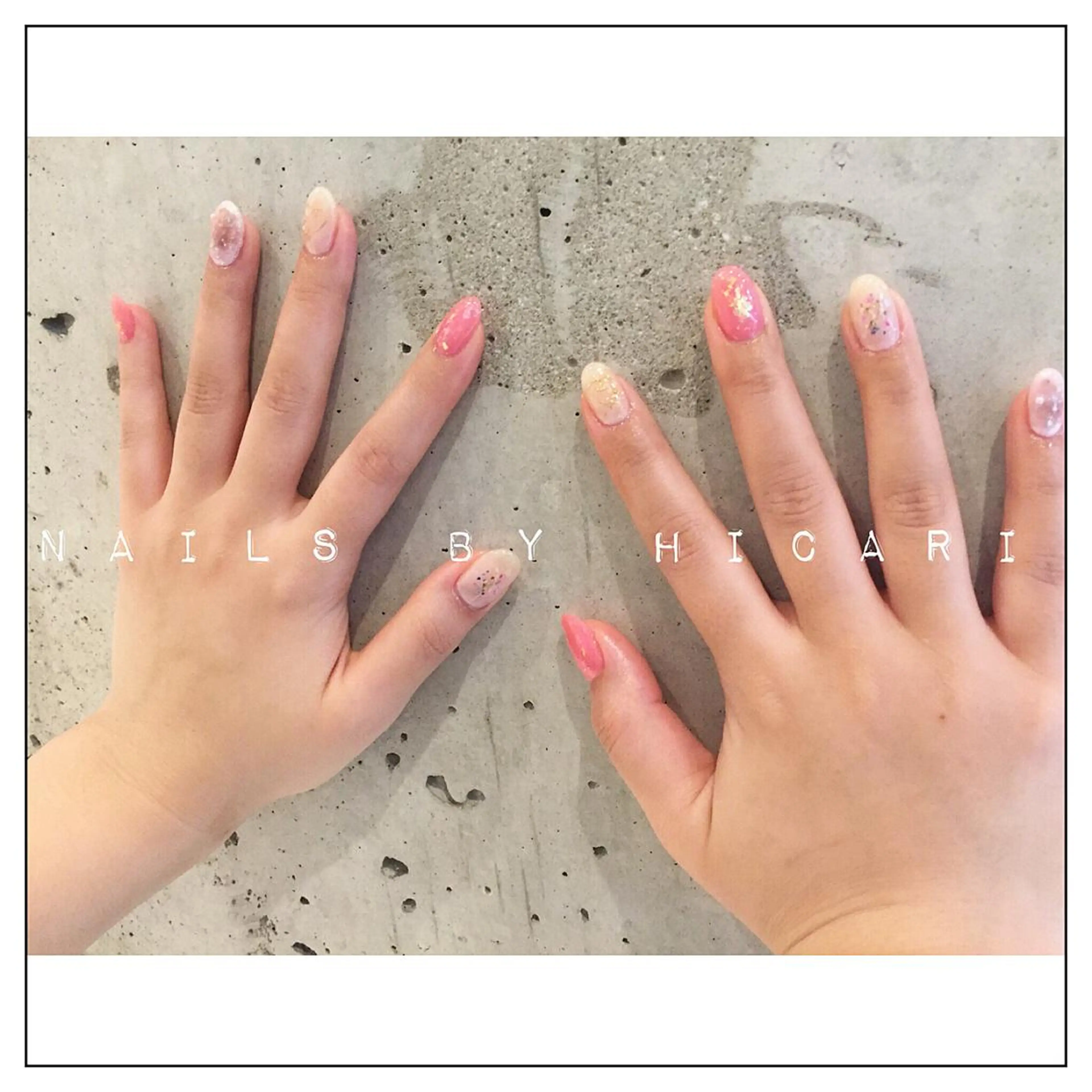 カラー ネイル マツエク・マツパ ジェルネイル ニュアンスネイル パラジェル illum hicariのネイルデザイン