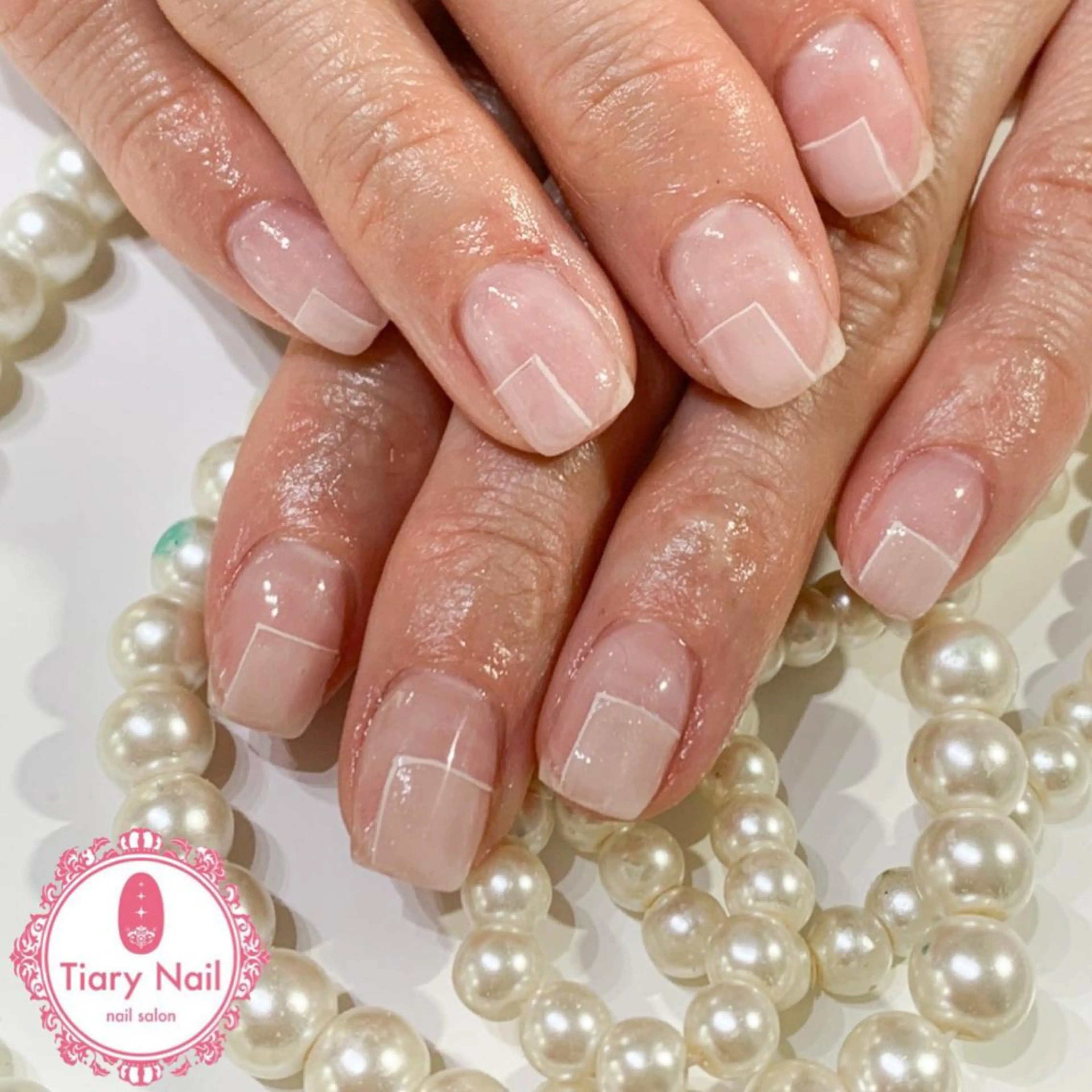 ネイル 桜ネイル クリアネイル フットネイル ジェルネイル キラキラネイル 💗🪽Tiary Nail🪽💗のネイルデザイン