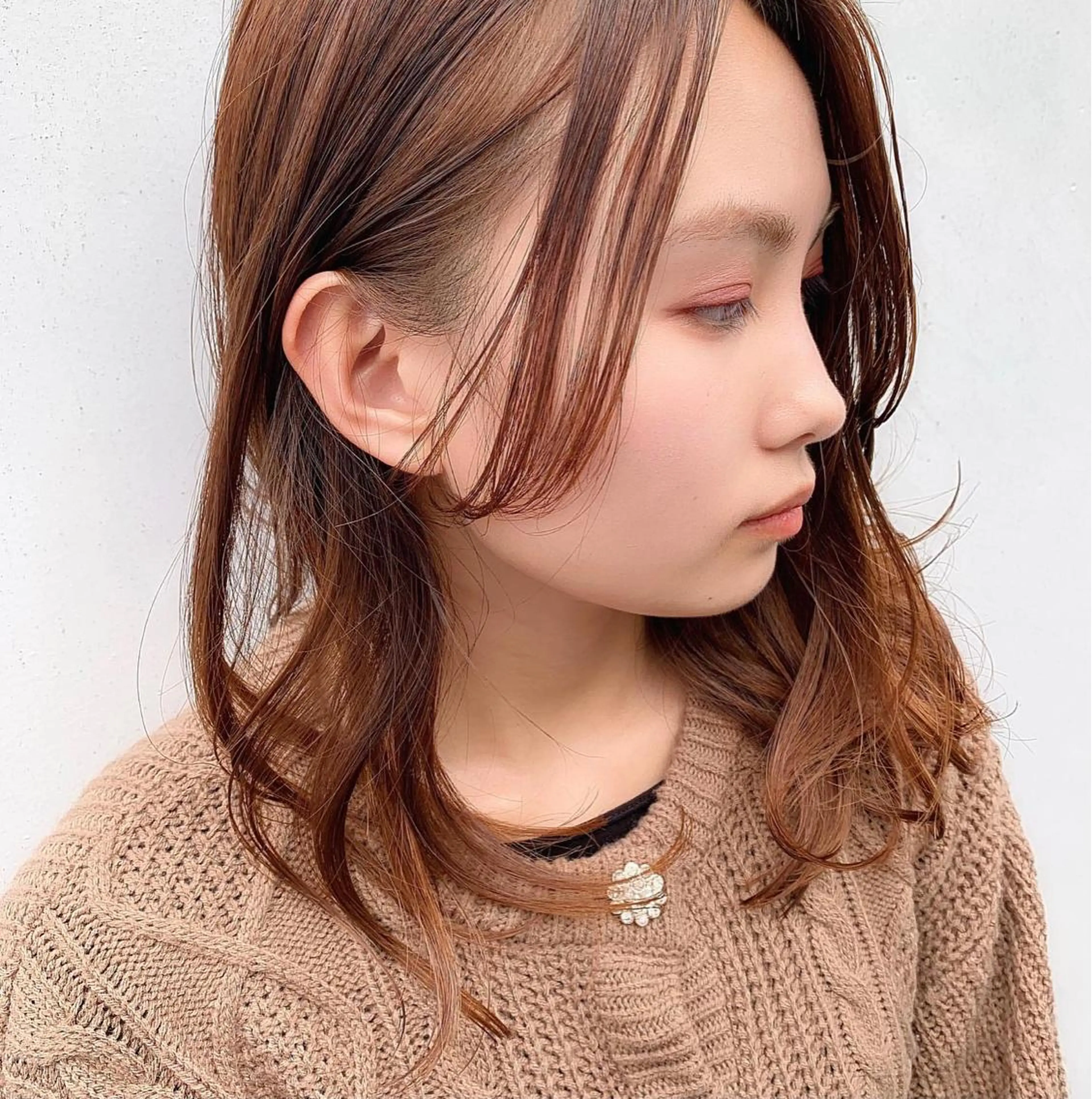 セミロング カラー パーマ CODE.LINE所属・中川 竜誠のヘアスタイル