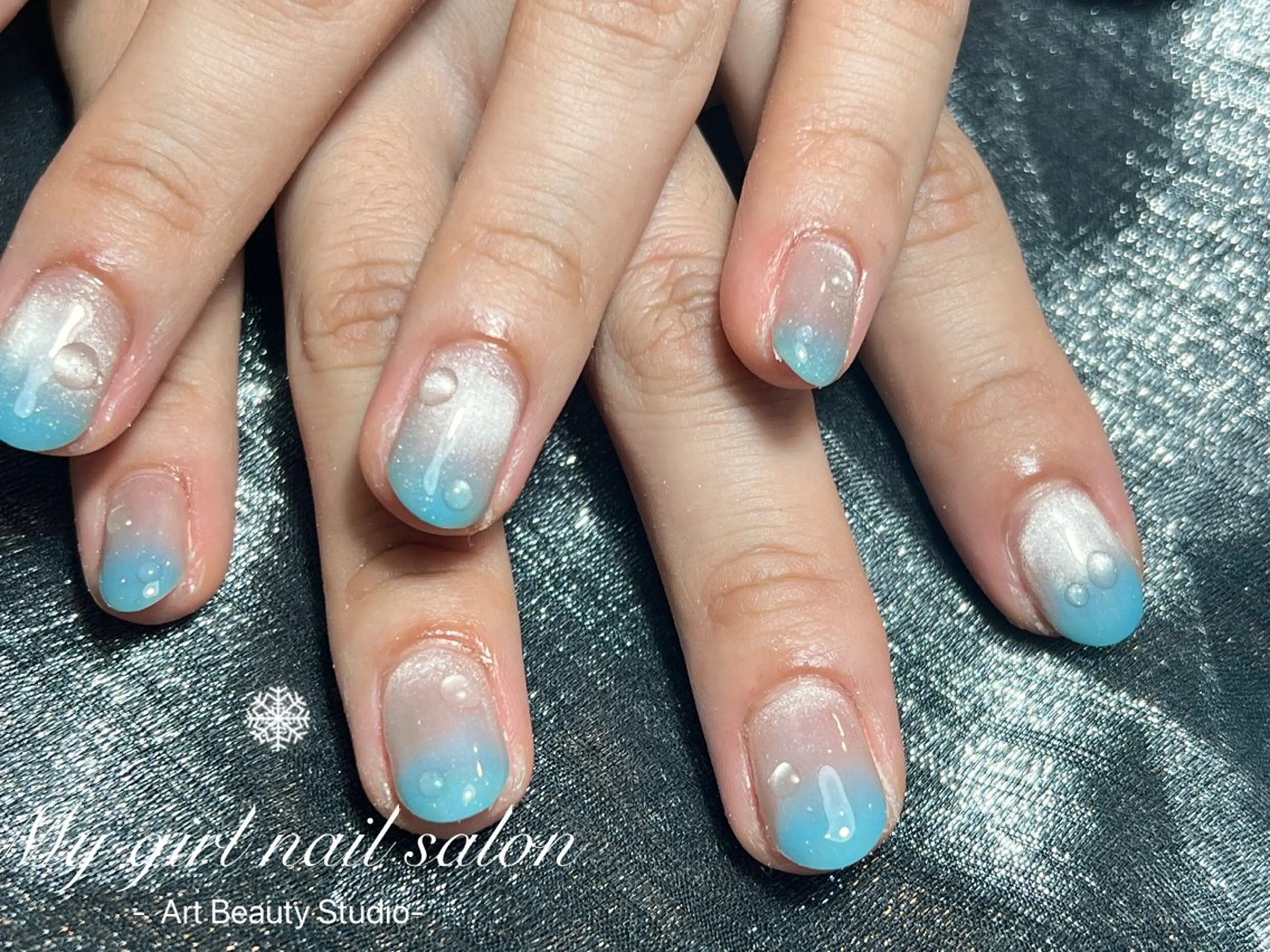 ネイル チークネイル 長さ出し ジェルネイル キラキラネイル マグネットネイル My Girl nailsalonのネイルデザイン