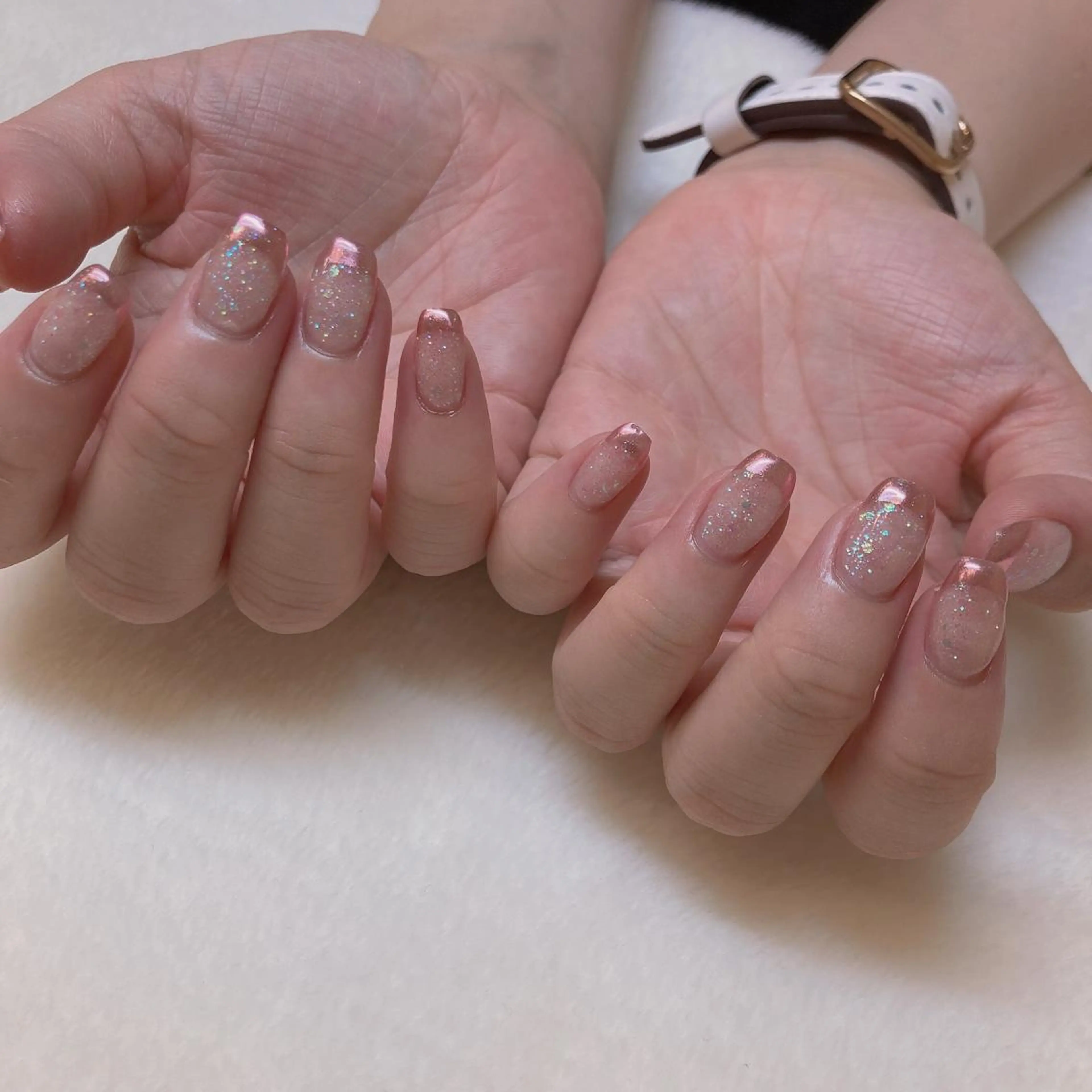 ネイル フレンチネイル ミラーネイル ハンドネイル 韓国ネイル/ワンホン ネイル🎀表参道3分のネイルデザイン