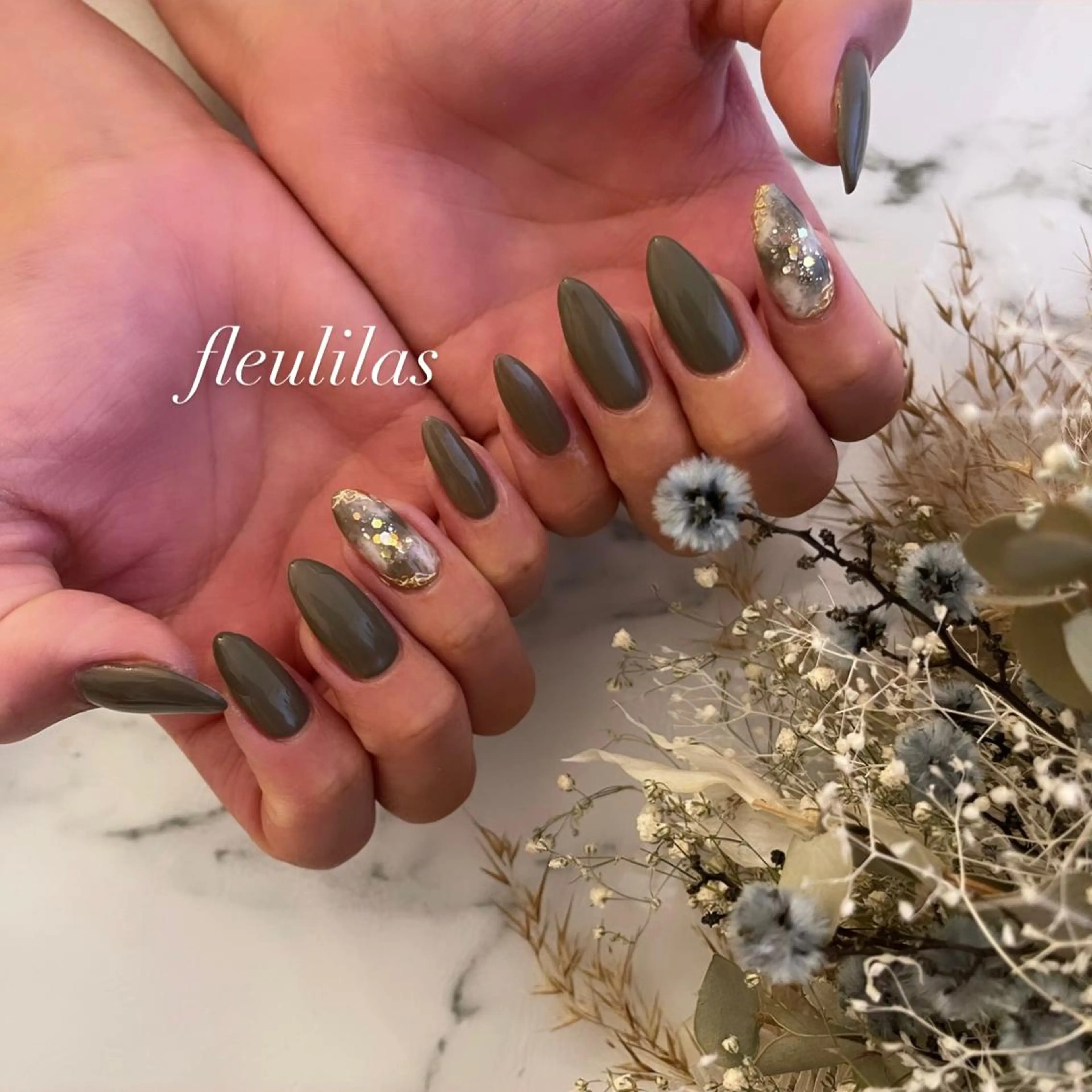 ネイル 大理石ネイル(マーブル) fleulilas 松葉のその他イメージ