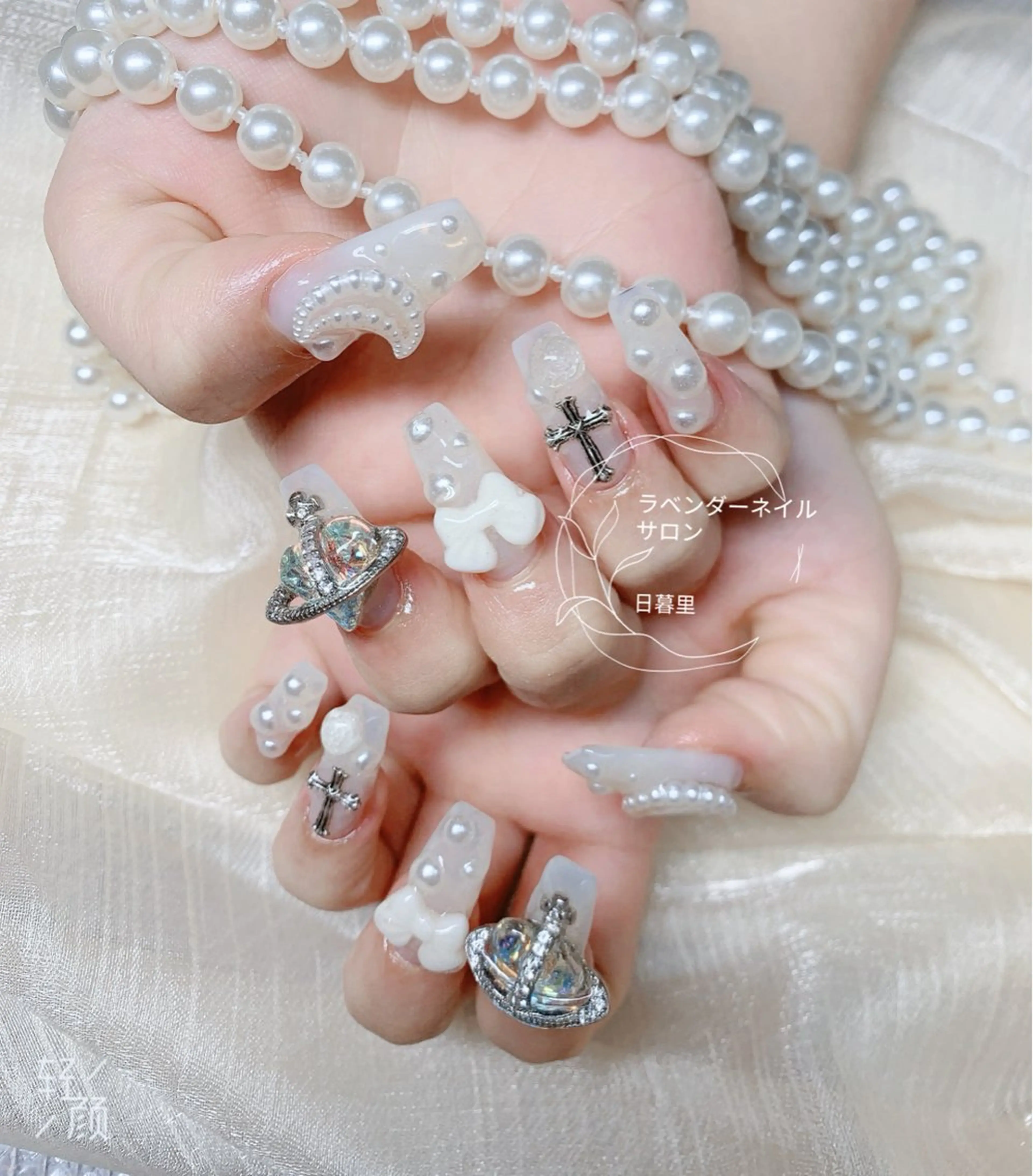 ネイル ジェルネイル 韓国ネイル パラジェル ソフトジェル ストーンネイル lavender所属・日暮里2 lavenderのネイルデザイン