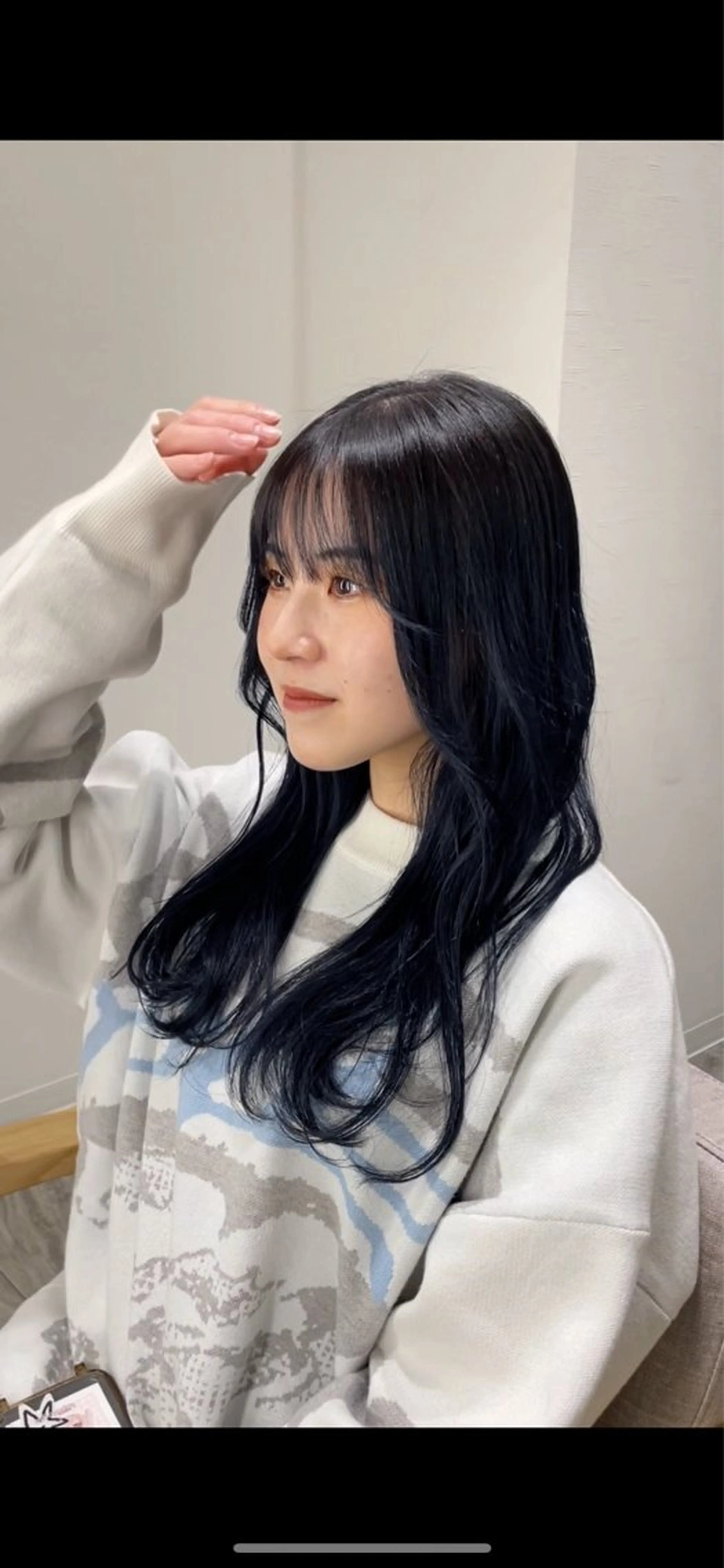 ロング カラー 似合わせ前髪／ 小顔カット🎀そうのヘアスタイル