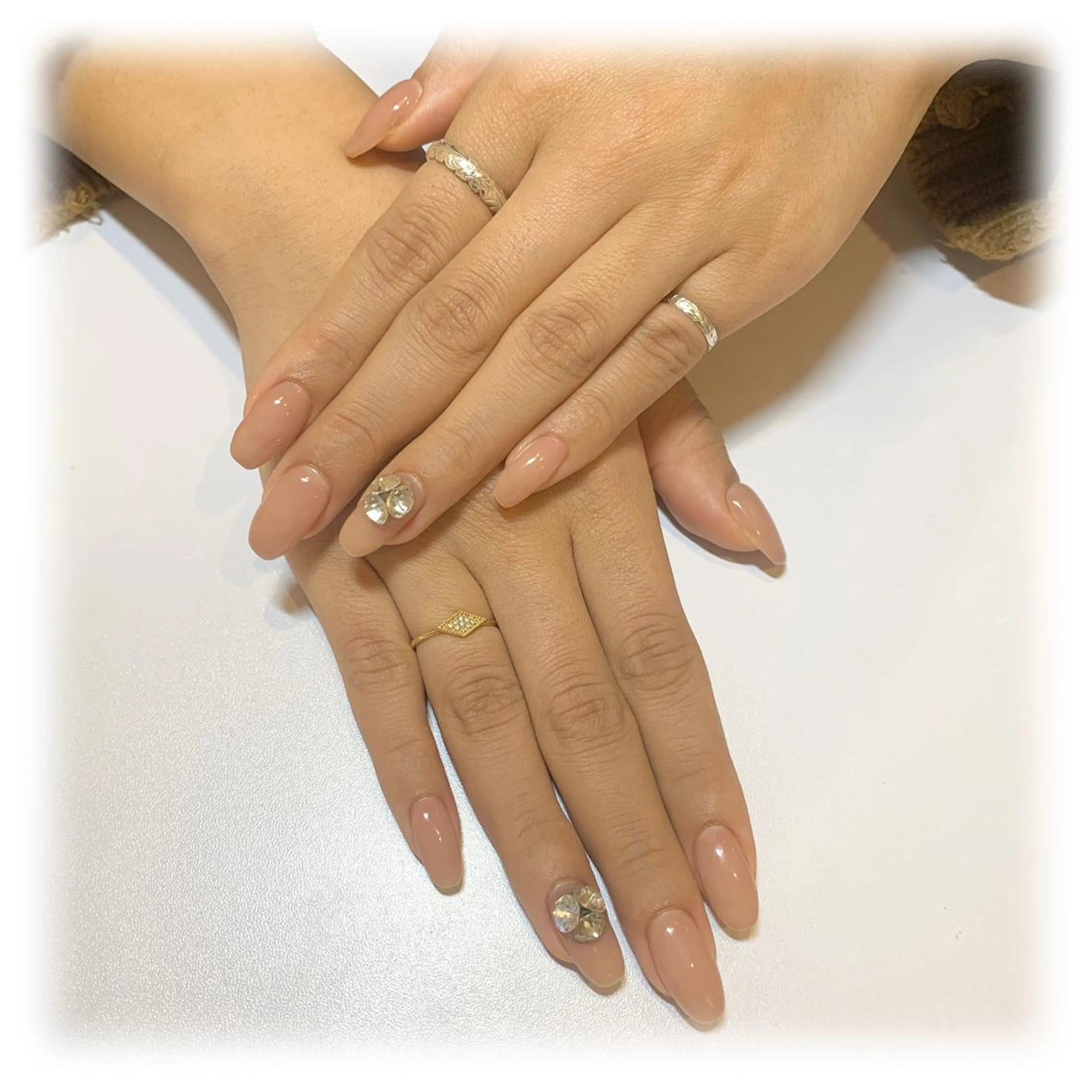 ネイル クリアネイル ストーンネイル ui nailのネイルデザイン