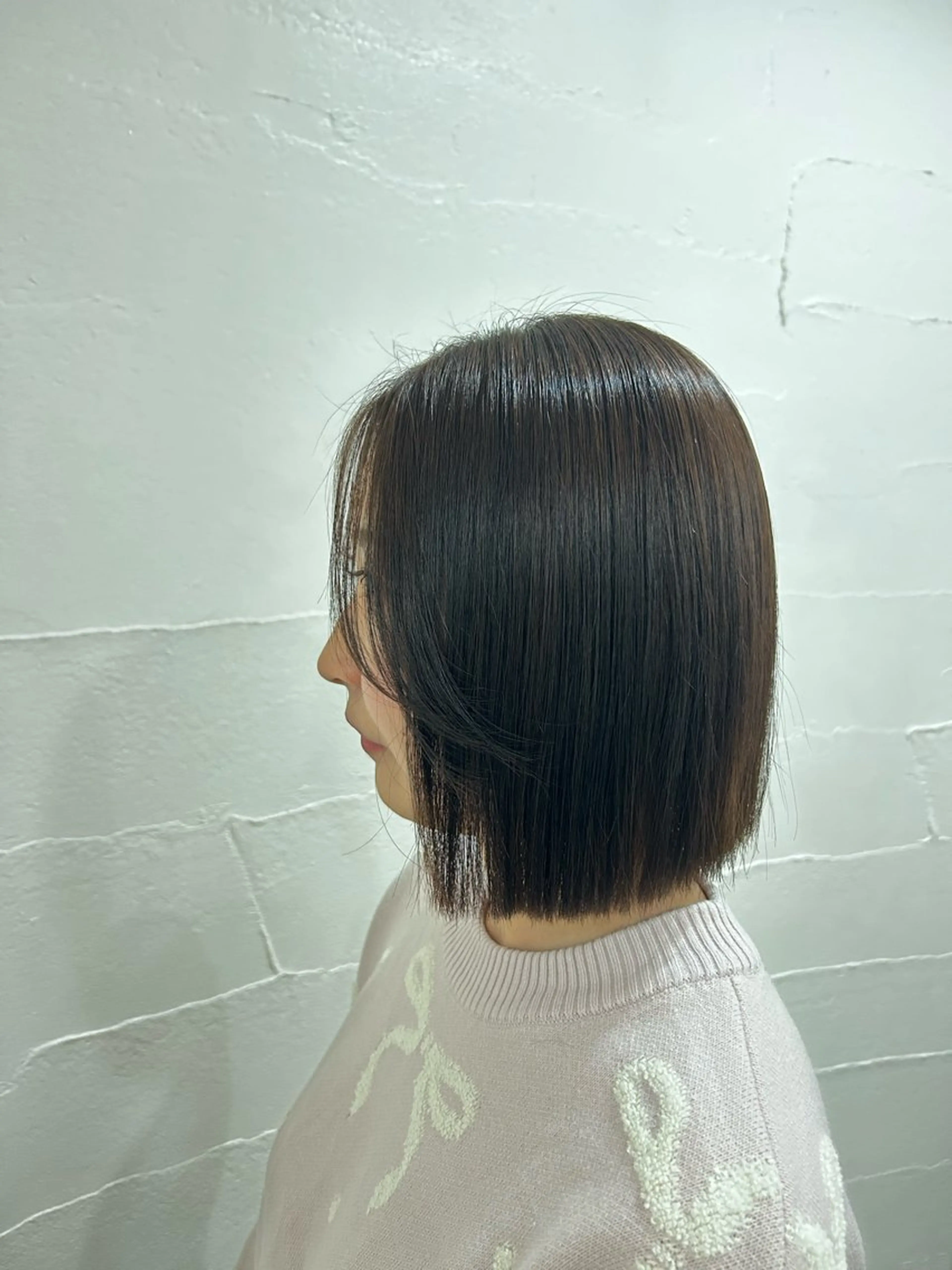 ミディアム ボブ 縮毛矯正 カット 縮毛矯正 ヘアルームflat・ Rena🌼ྀིのヘアスタイル