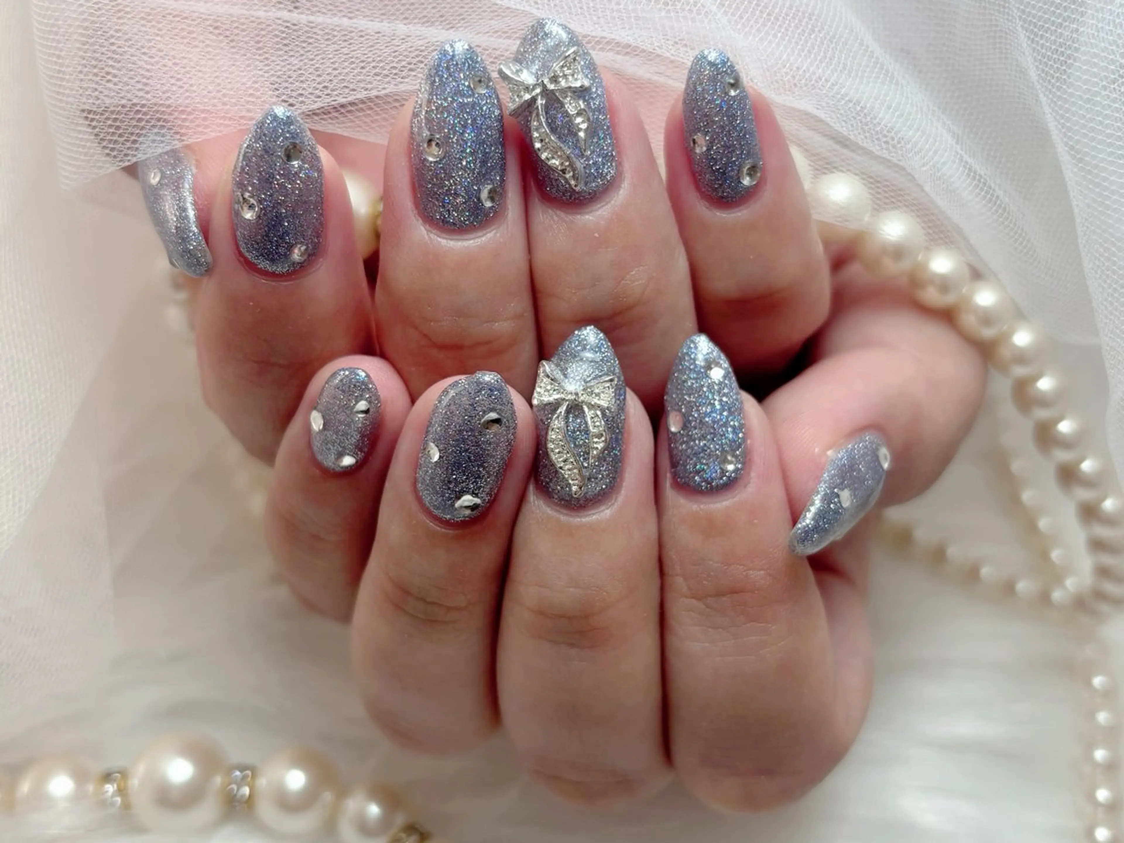 ミディアム 韓国風ヘア ハンドネイル Conjunim MAMI🎀✨のネイルデザイン