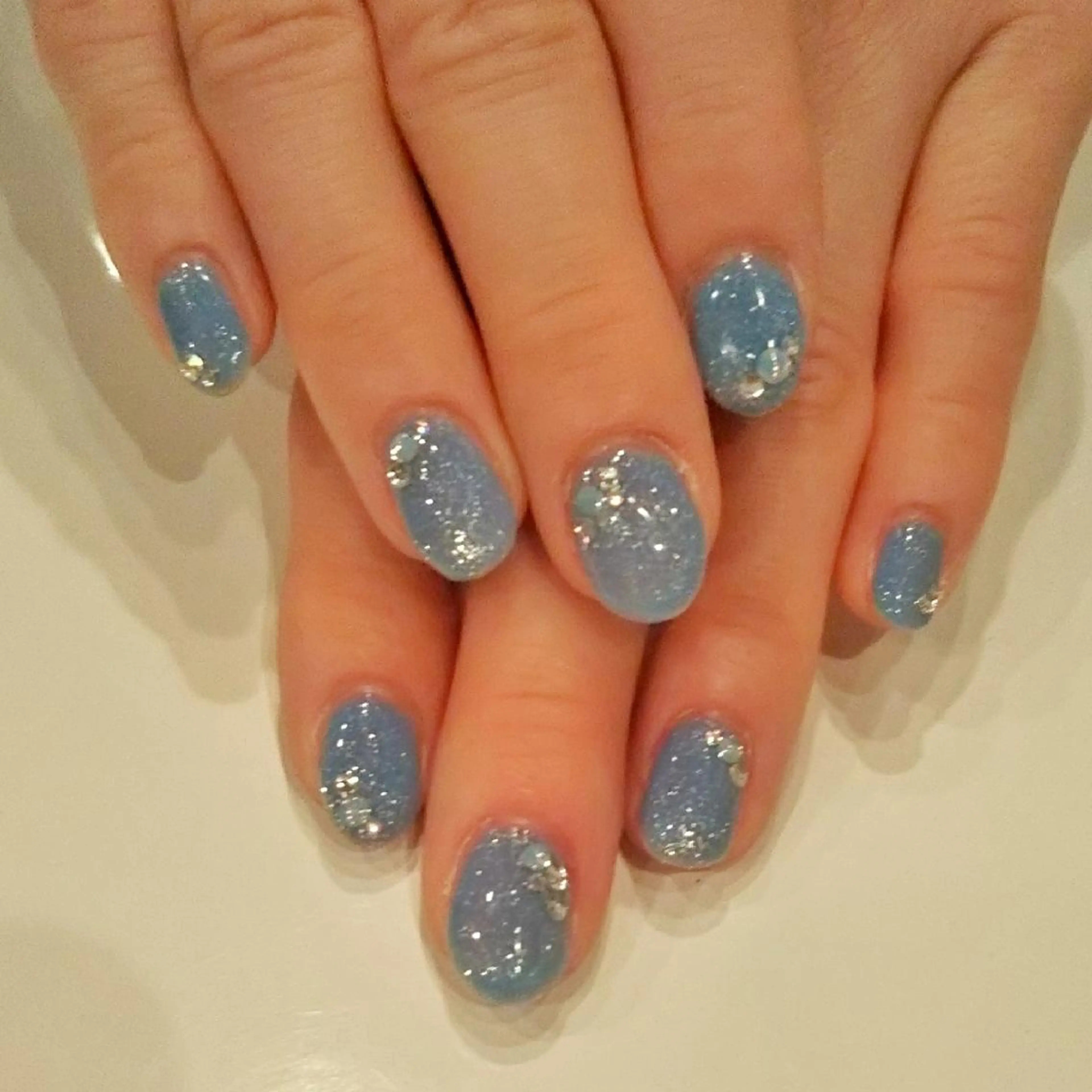 ネイル ブルー クリアネイル private salon mieのネイルデザイン
