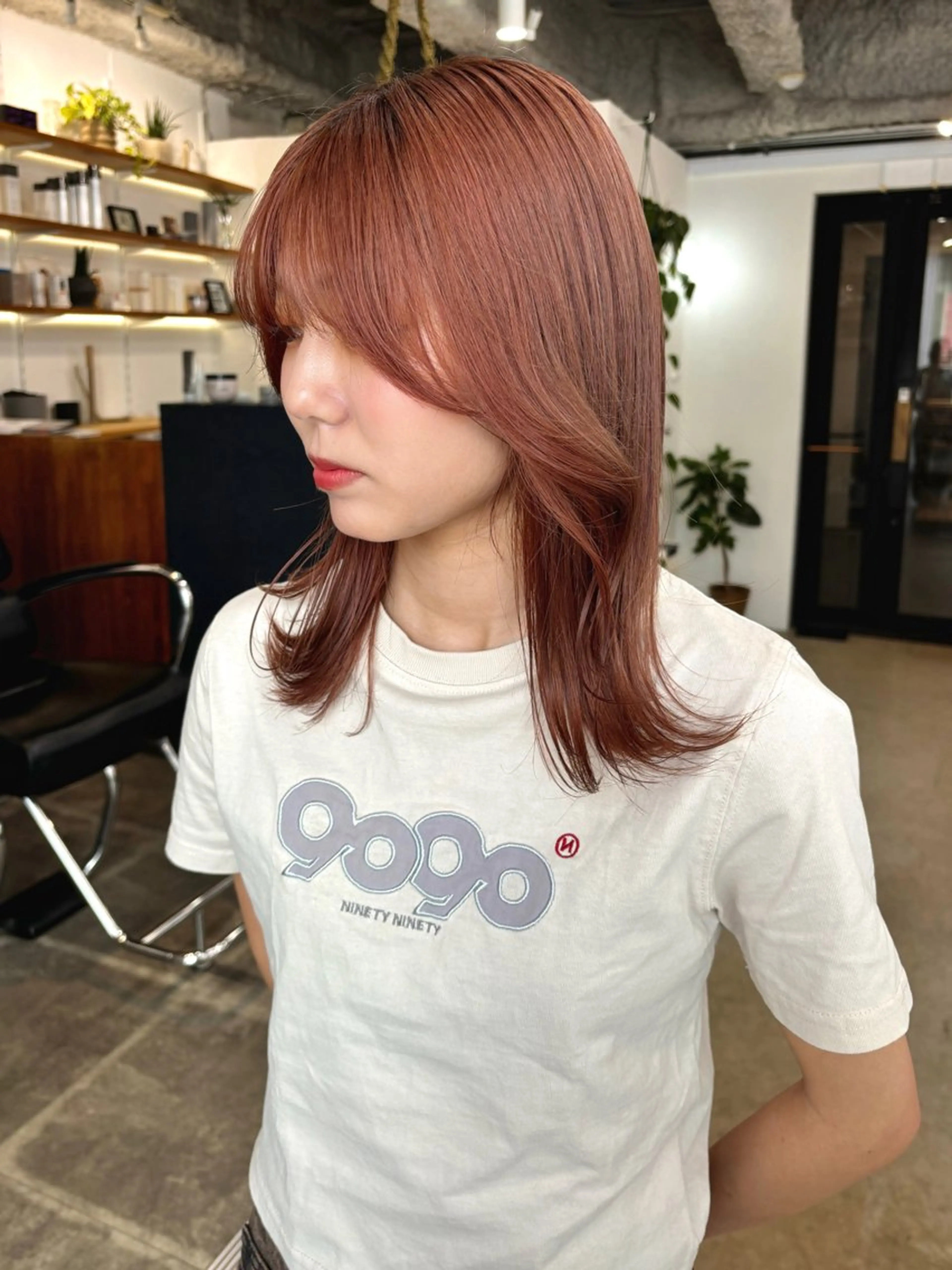 ミディアム カラー ベージュカラー ブリーチ ブラウンカラー カシス 透明感カラー 暖色カラー/天神/ ヘイマサクラのヘアスタイル