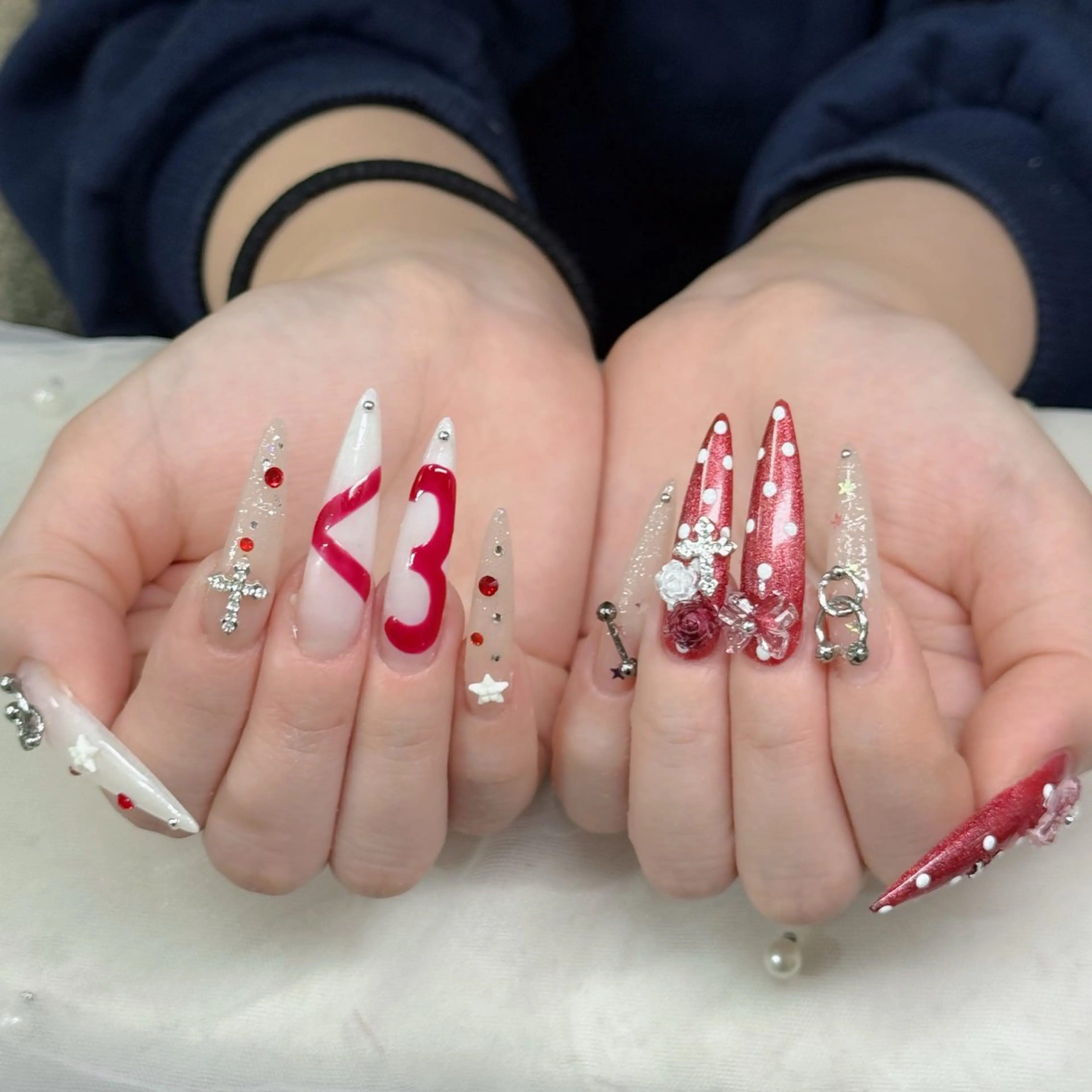 ネイル フットネイル フレンチネイル グラデーション 韓国ネイル ロングネイル ハンドネイル Hani Nail Salonのネイルデザイン