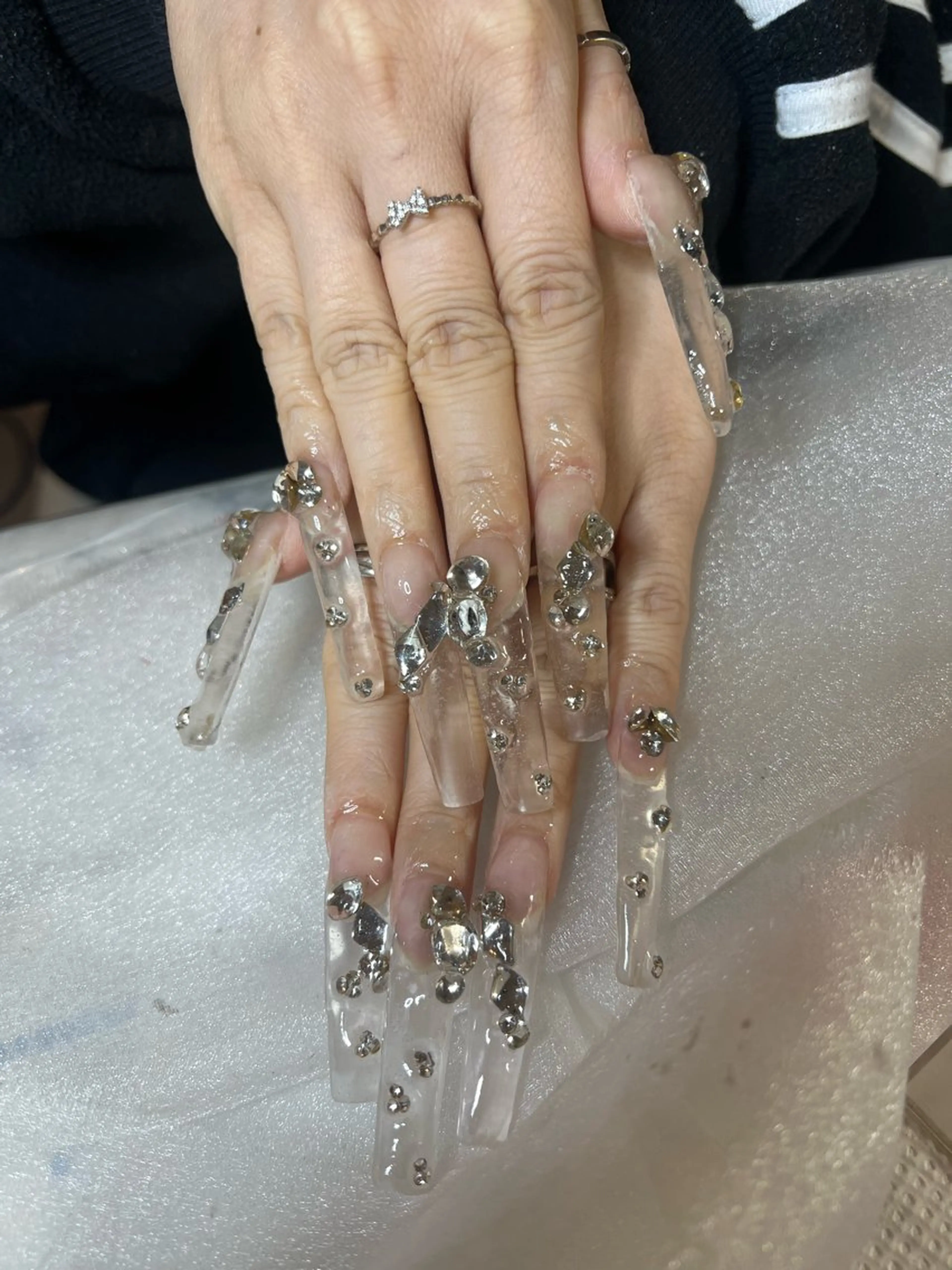 ネイル ロングネイル スカルプネイル 星 亜也加のネイルデザイン