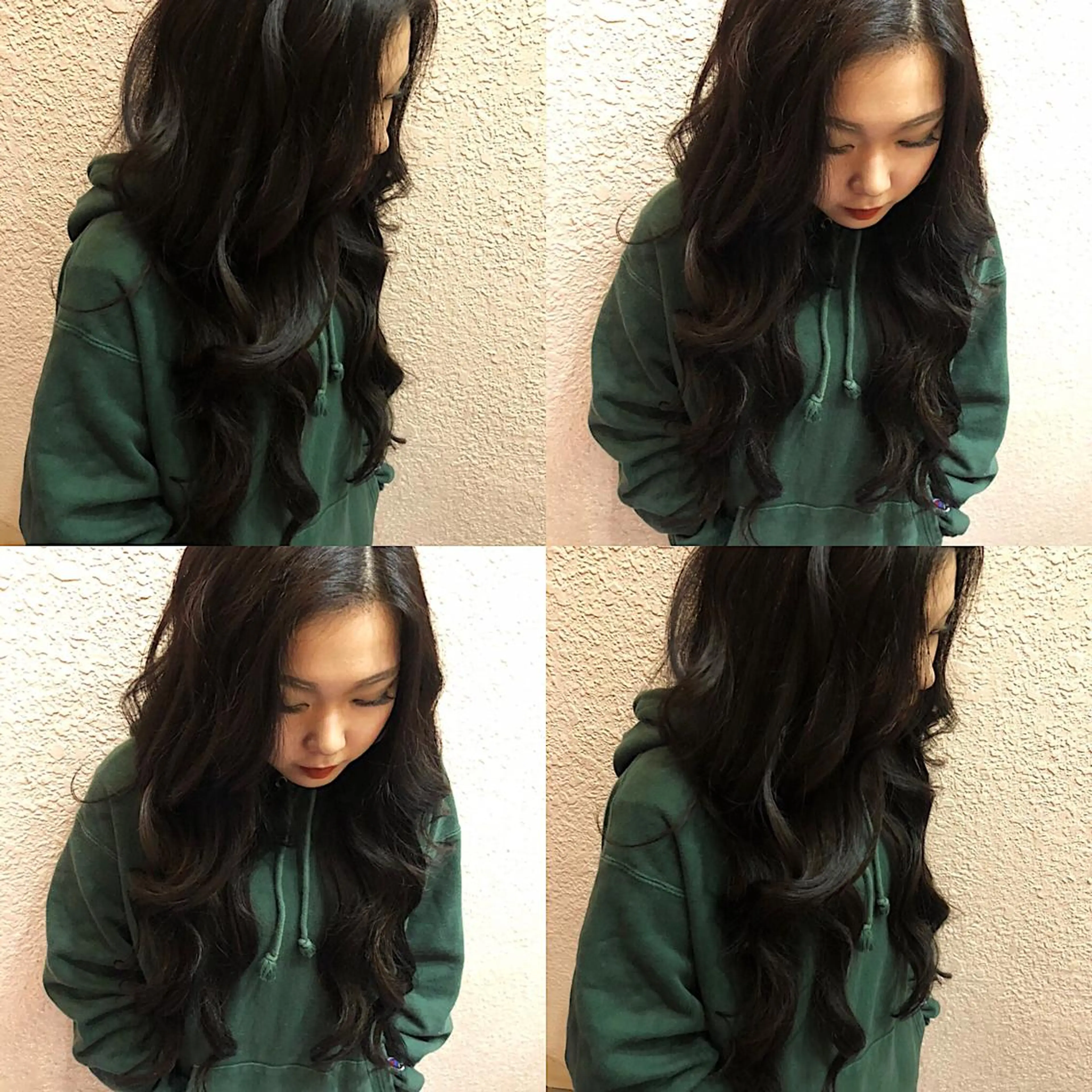 ロング カラー バレイヤージュ ブリーチ ブロンド ダブルカラー イヤリングカラー モモカ/ハイトーン /バレイヤージュのヘアスタイル