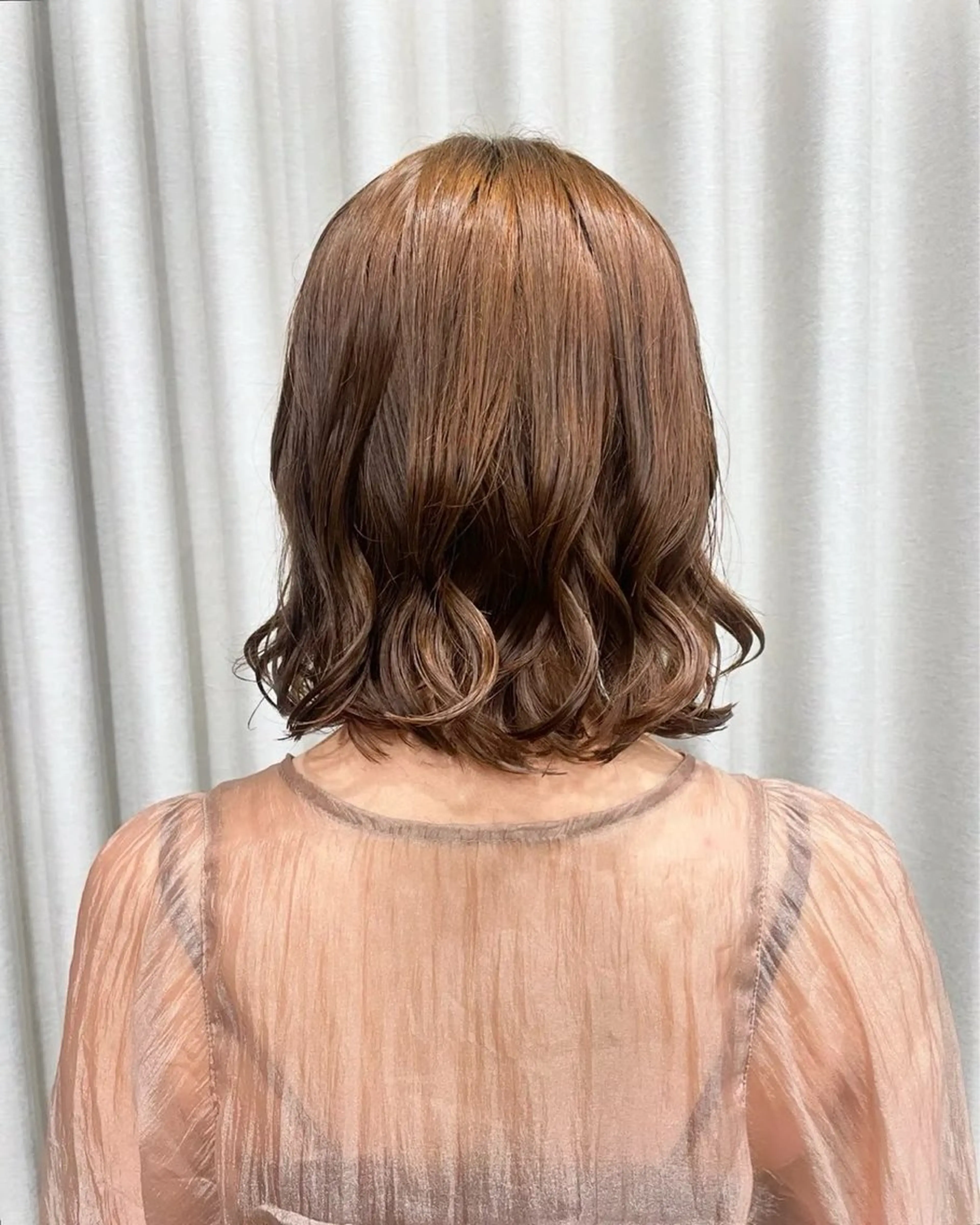 ショート パーマ パーマ コテ巻き風パーマ/ ボブパーマ/aobaのヘアスタイル