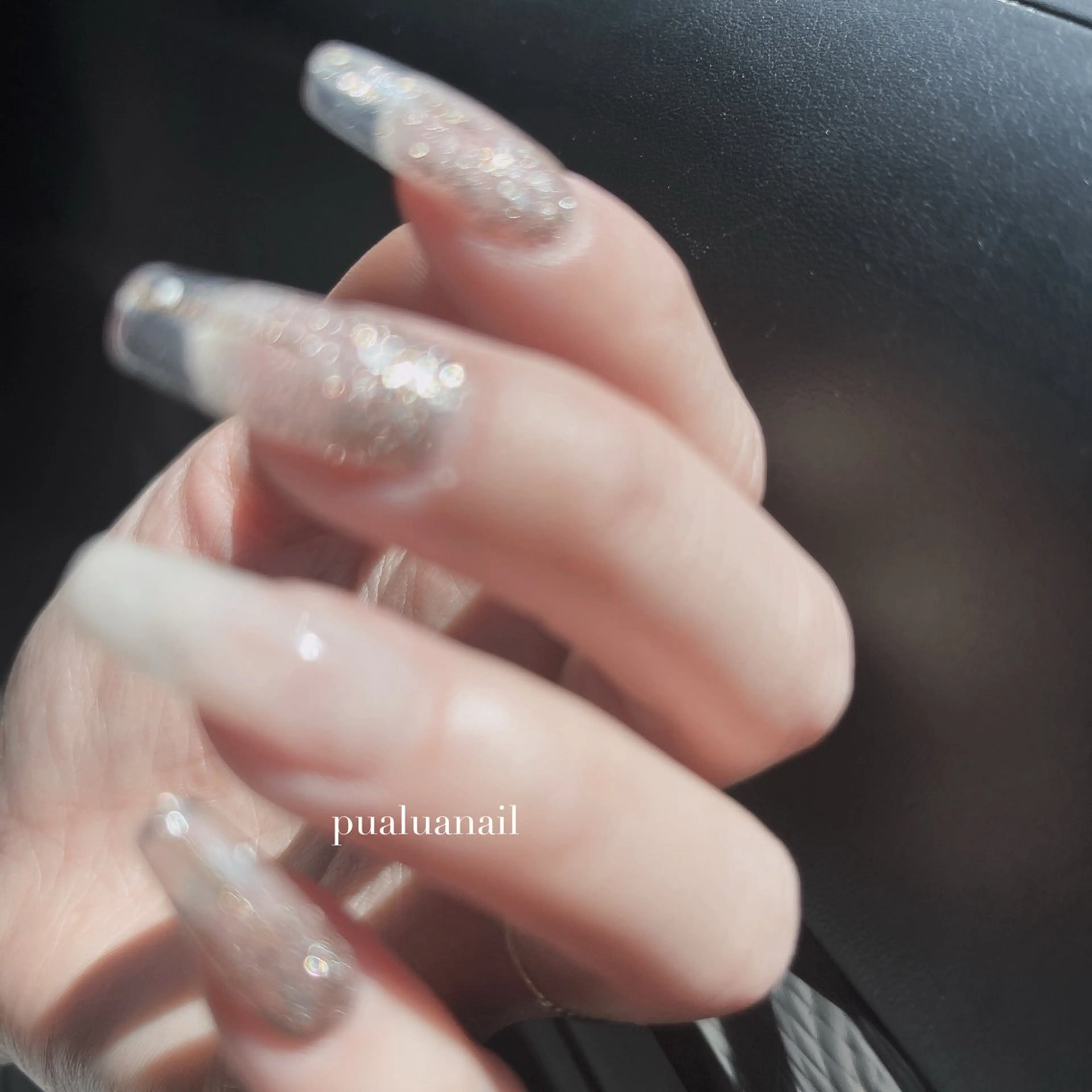 ネイル クリアネイル ニュアンスネイル ハンドネイル pualua miharuのネイルデザイン