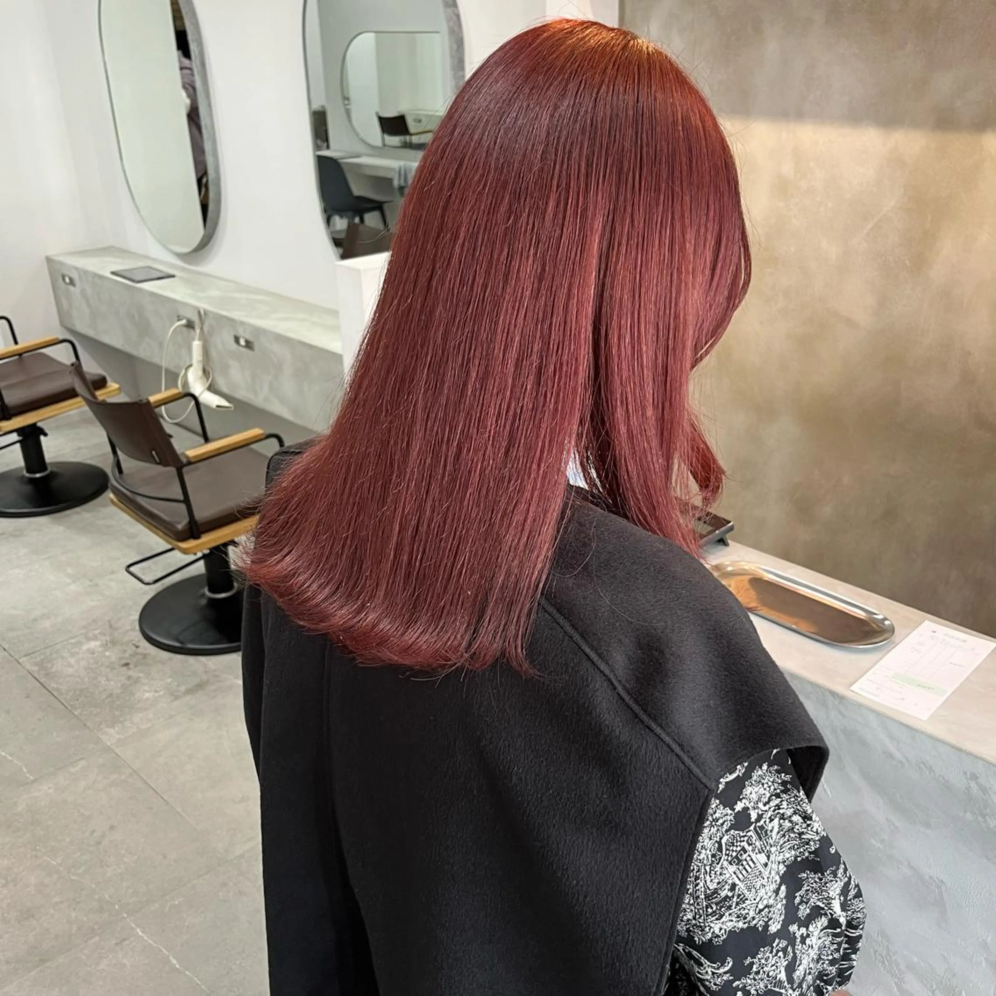 セミロング カラー emma所属・RINA 韓国ヘア/半個室のヘアスタイル