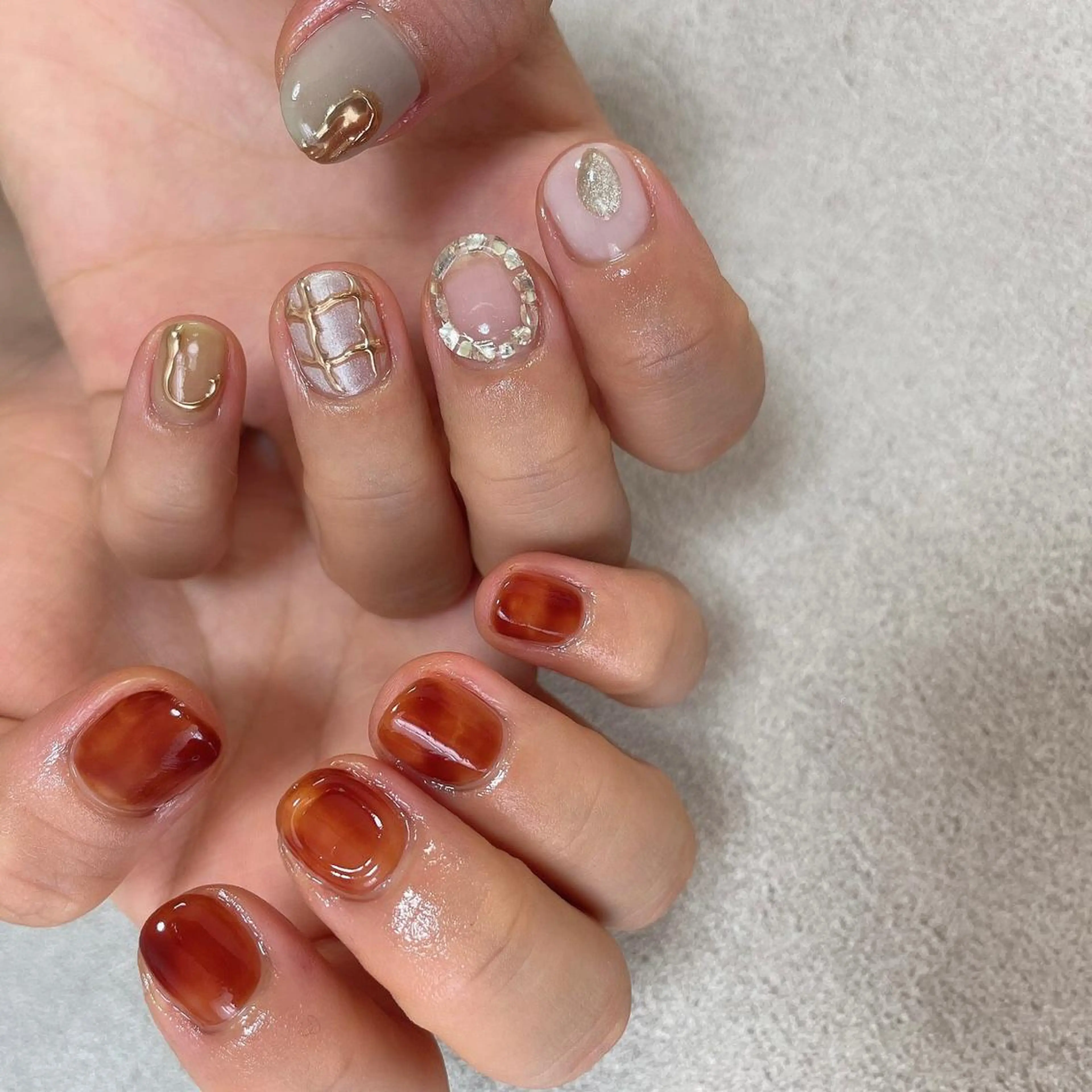 ネイル ショートネイル ハンドネイル lilbondir. chiharuのネイルデザイン