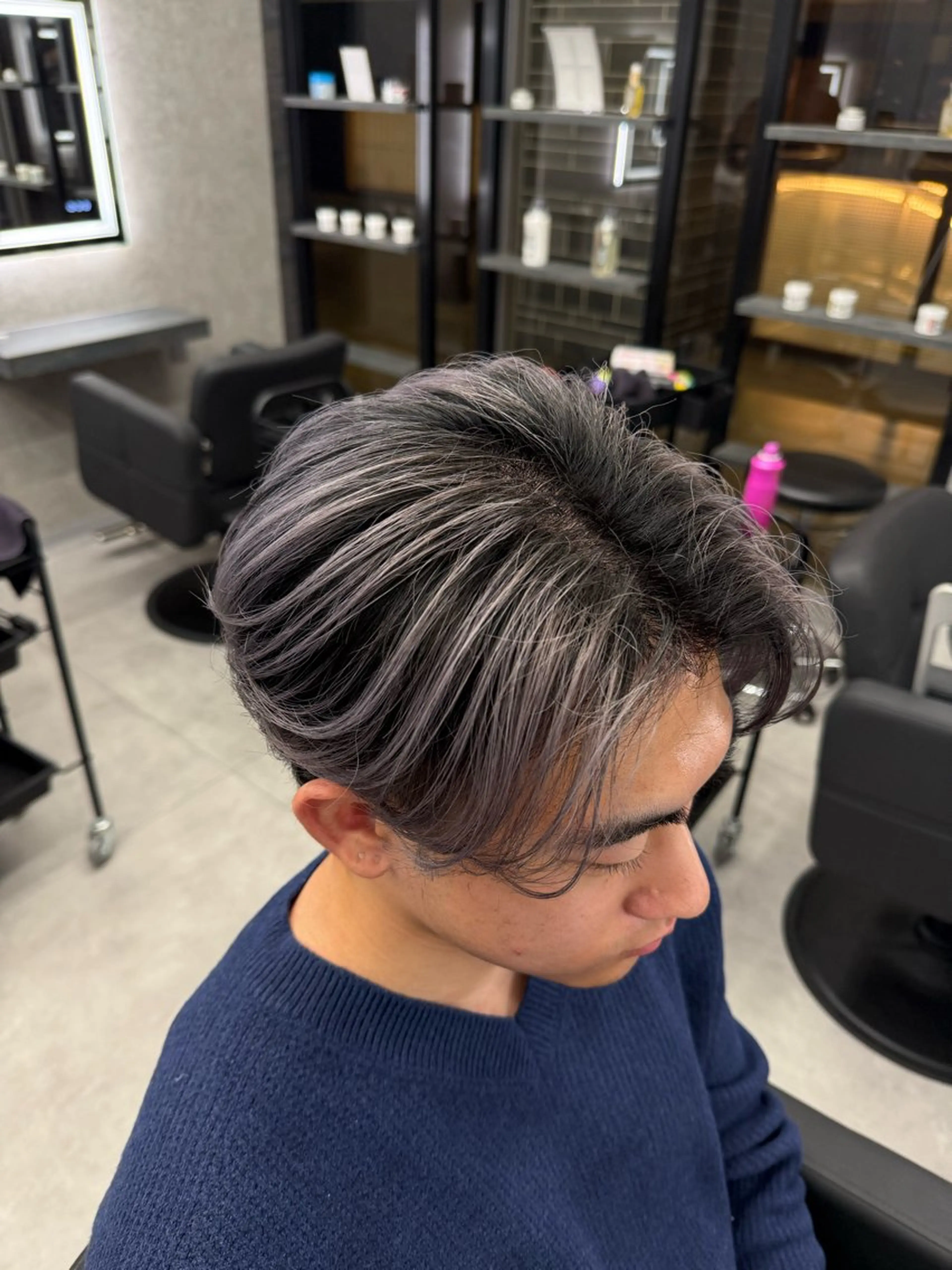 ショート カラー パーマ メンズ メンズバレイヤージュ バレイヤージュ レイヤーカット カット ヘアカラー メンズ特化 👑YUTAのヘアスタイル